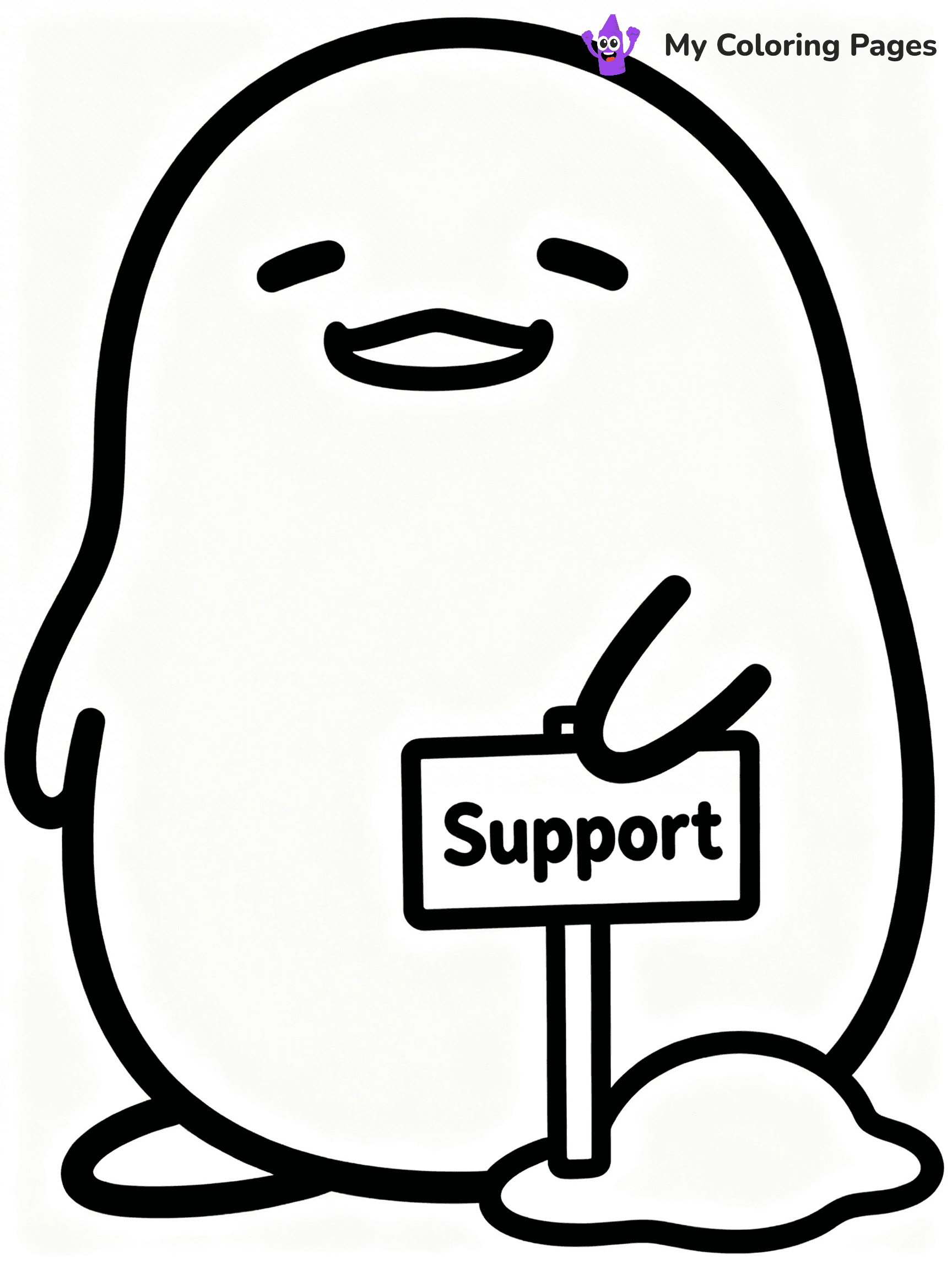 Gudetama Coloring Pages - 11