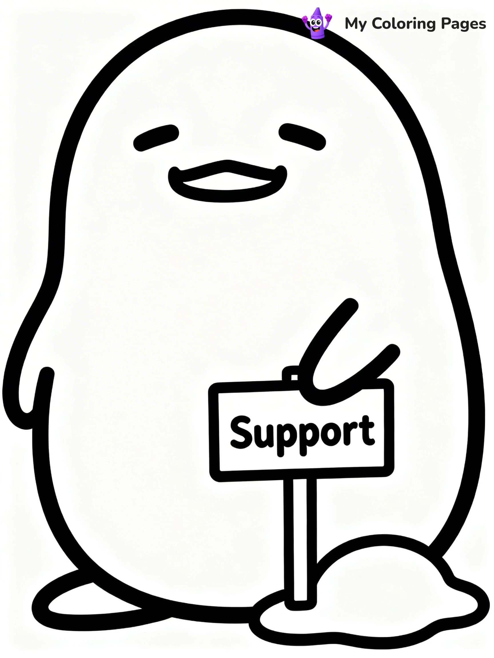 Gudetama Coloring Pages - 11
