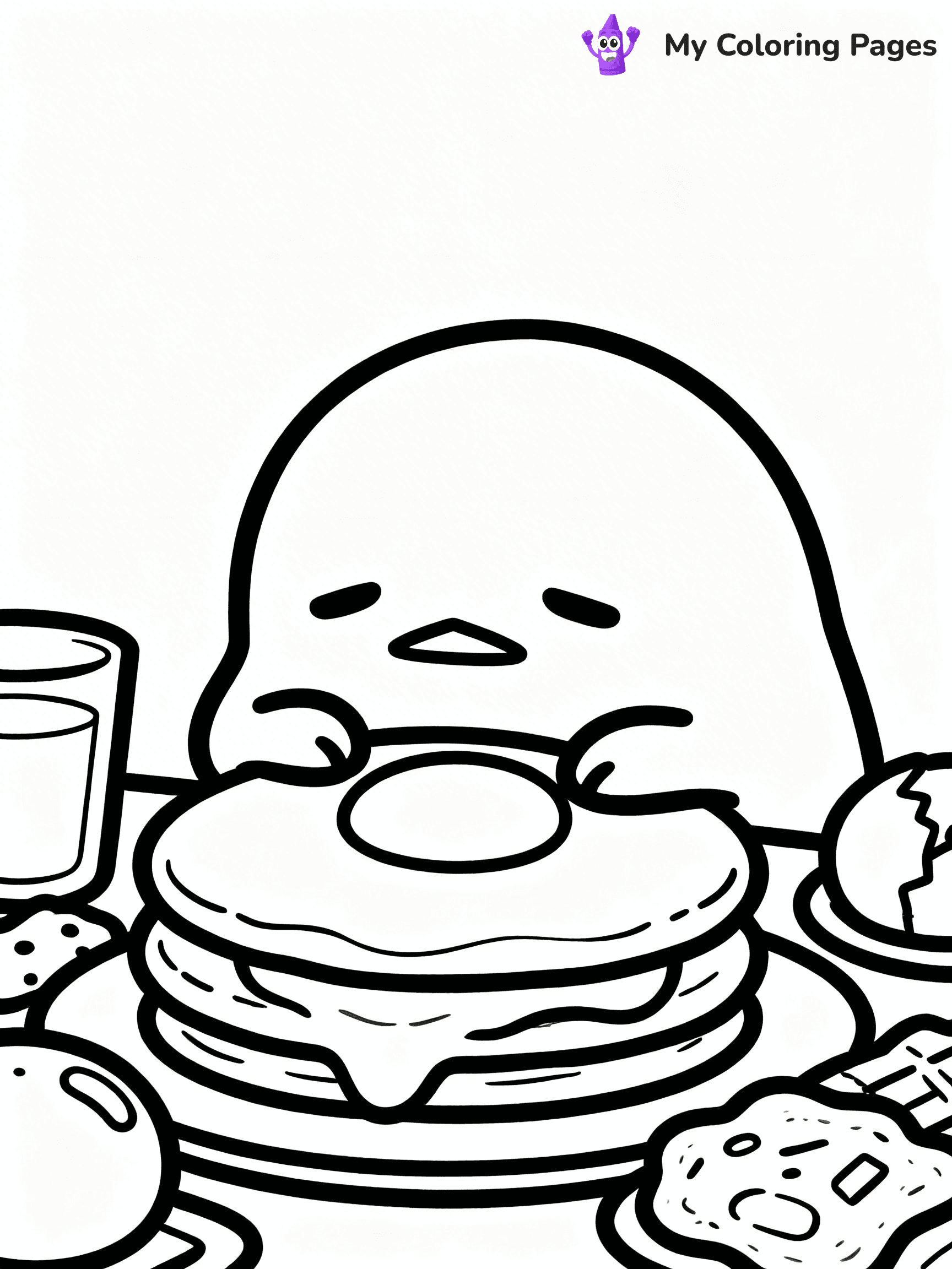 Gudetama Coloring Pages - 8