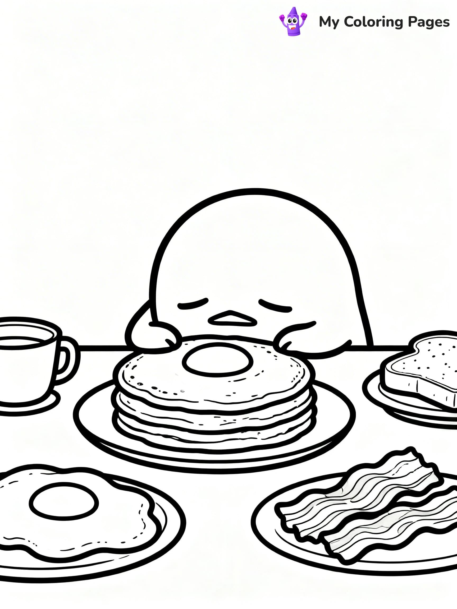 Gudetama Coloring Pages - 7