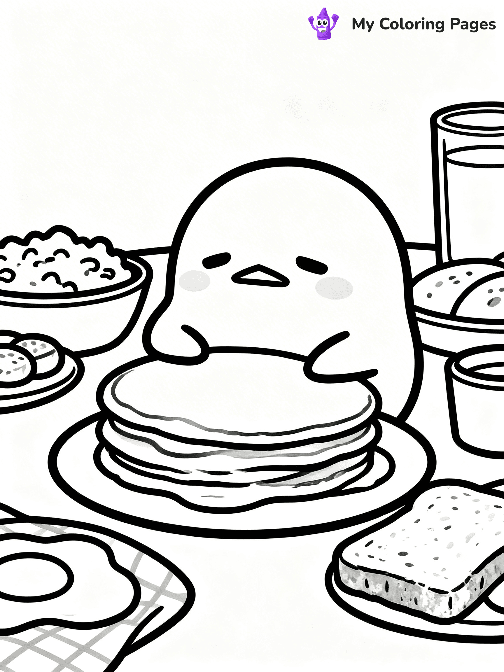 Gudetama Coloring Pages - 4