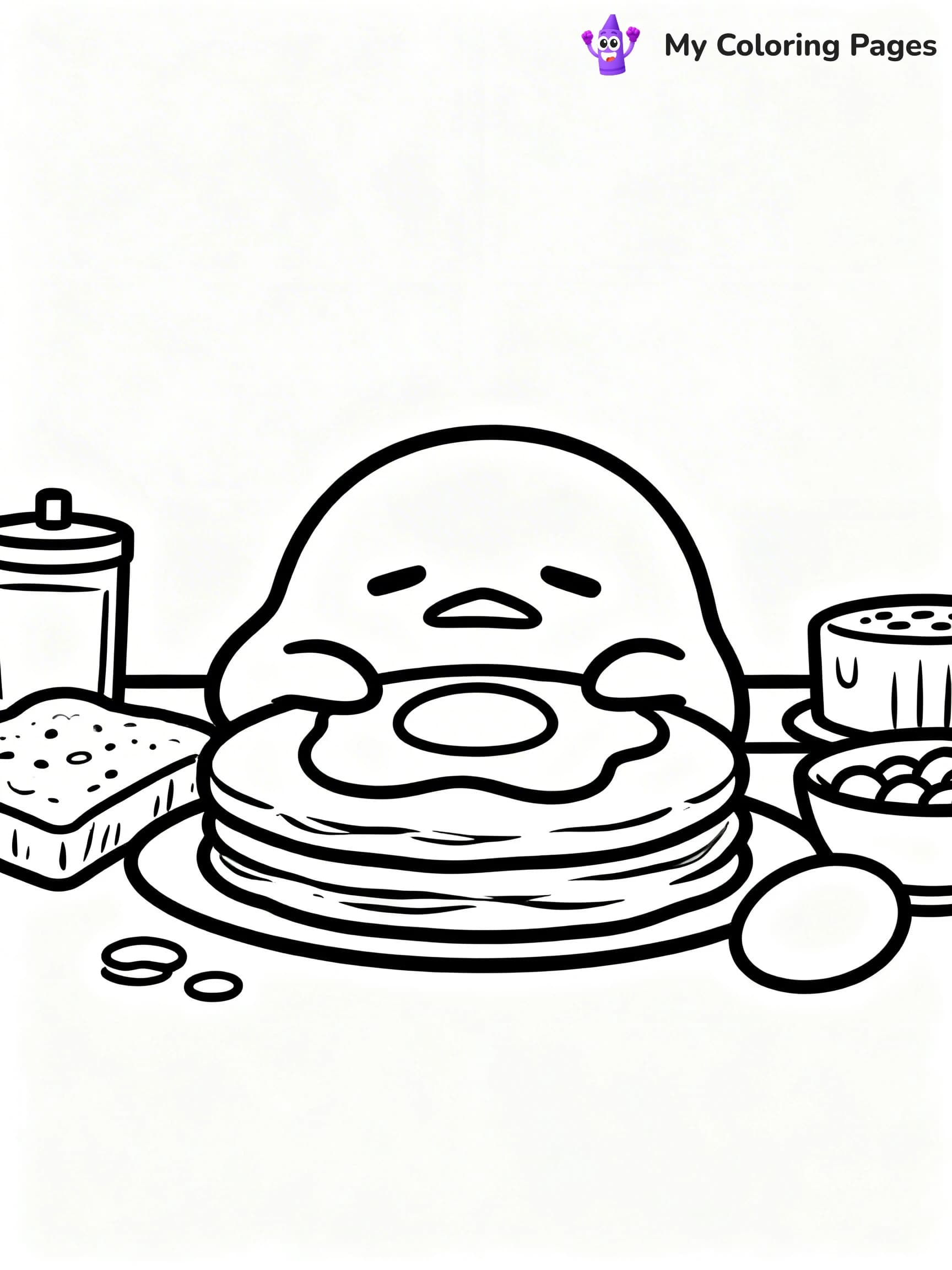 Gudetama Coloring Pages - 3