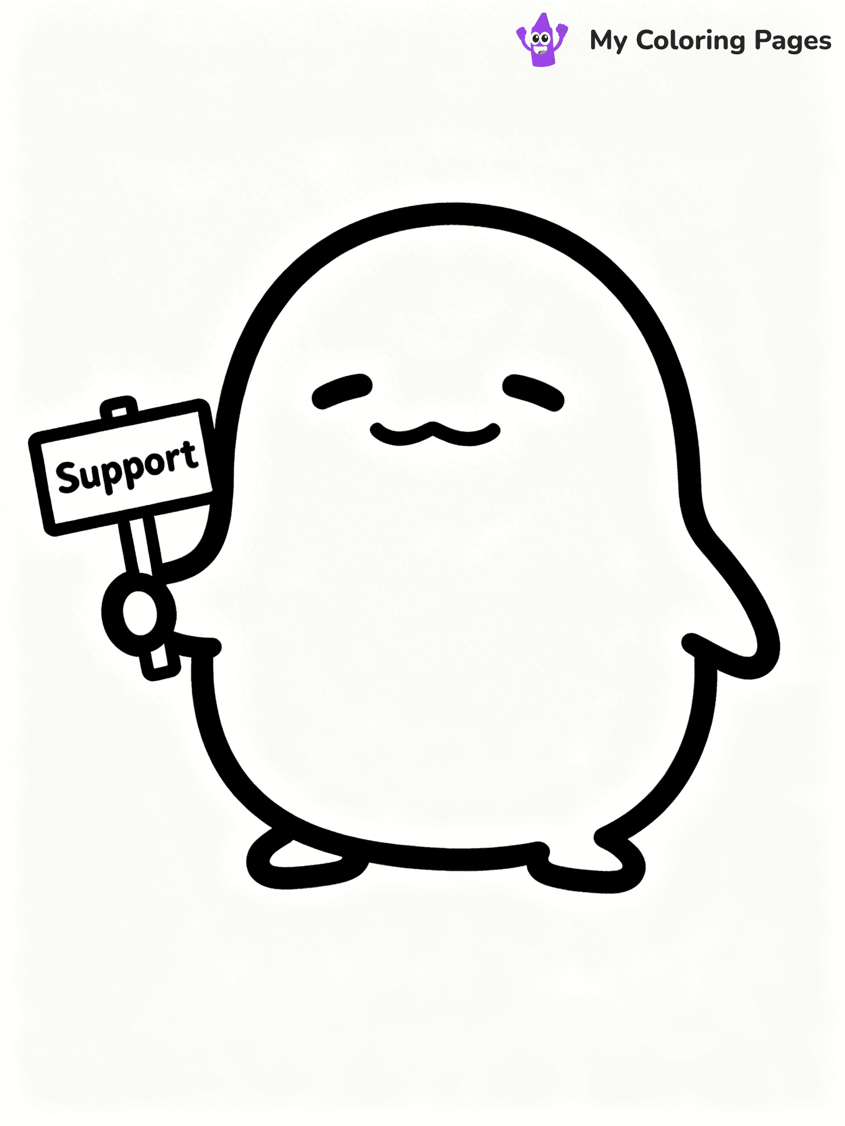 Gudetama Coloring Pages - 1