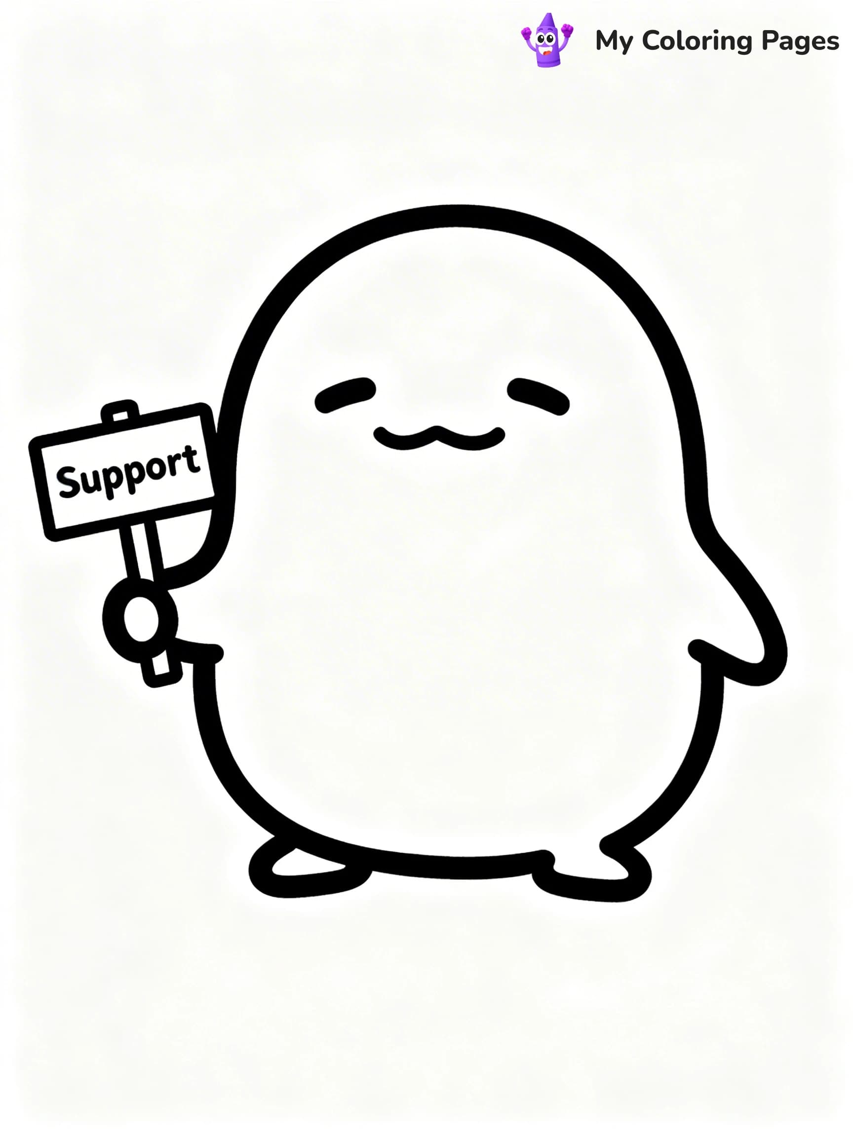 Gudetama Coloring Pages - 1