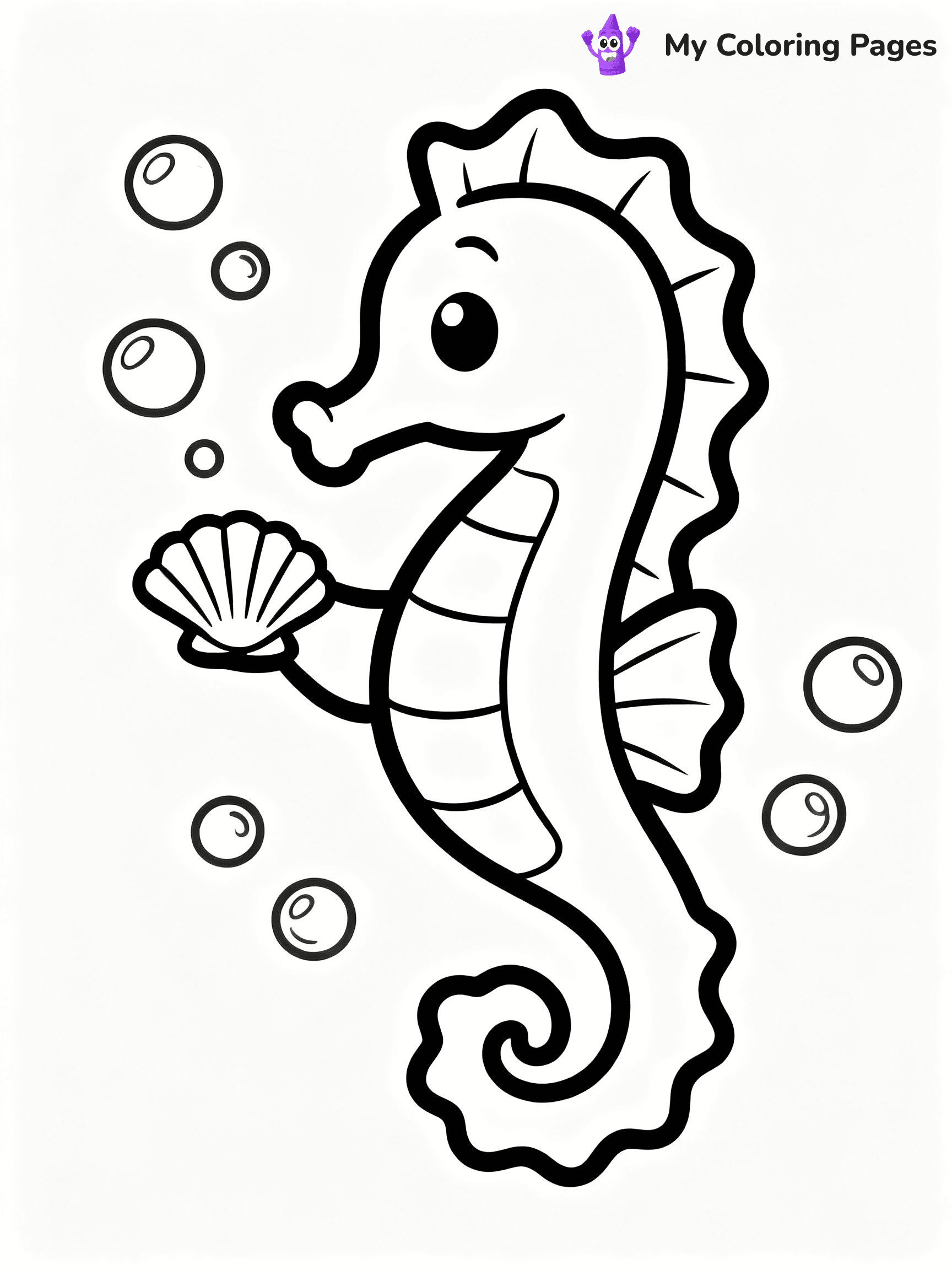 Seahorse Coloring Pages - 19