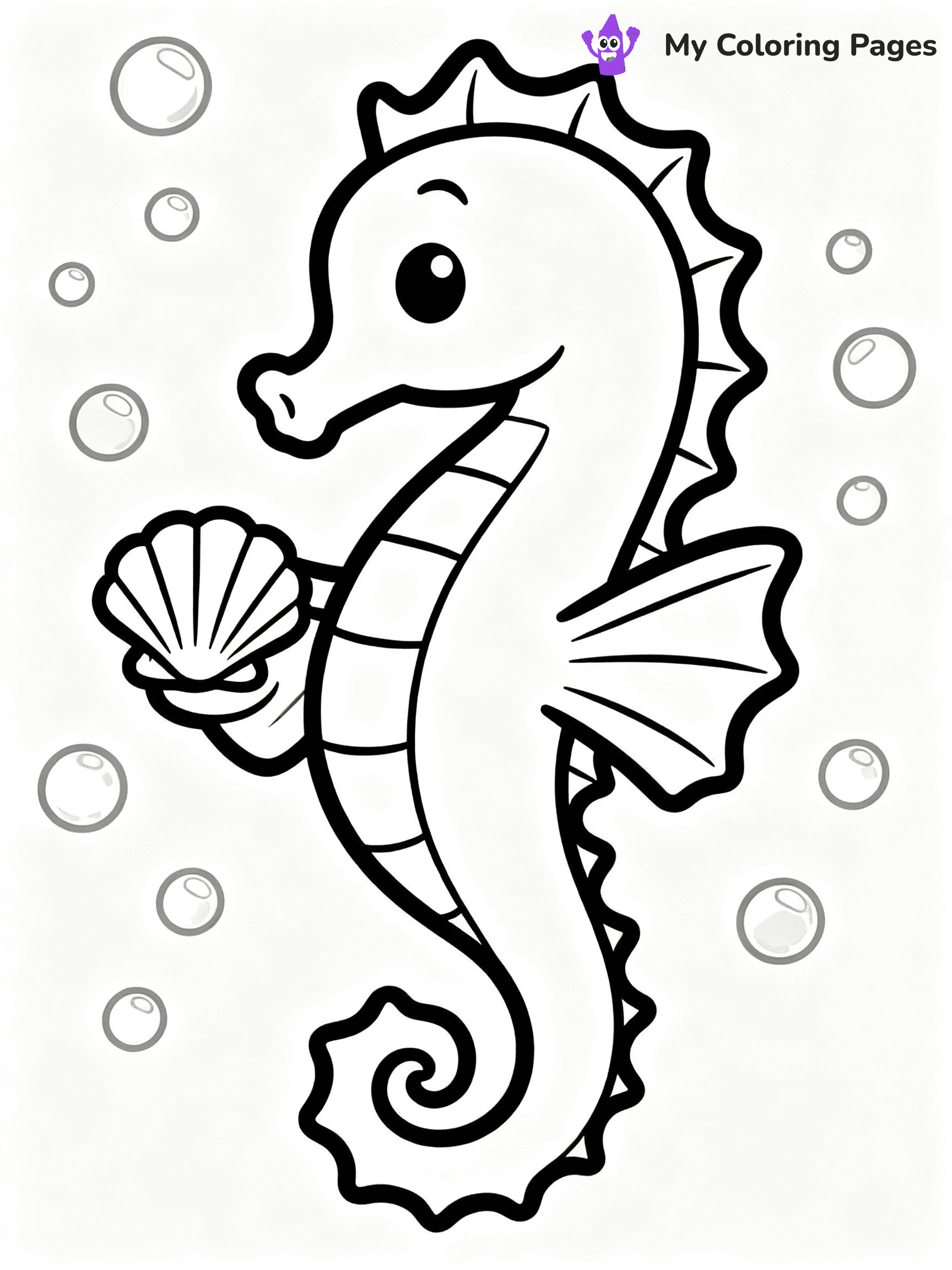 Seahorse Coloring Pages - 17