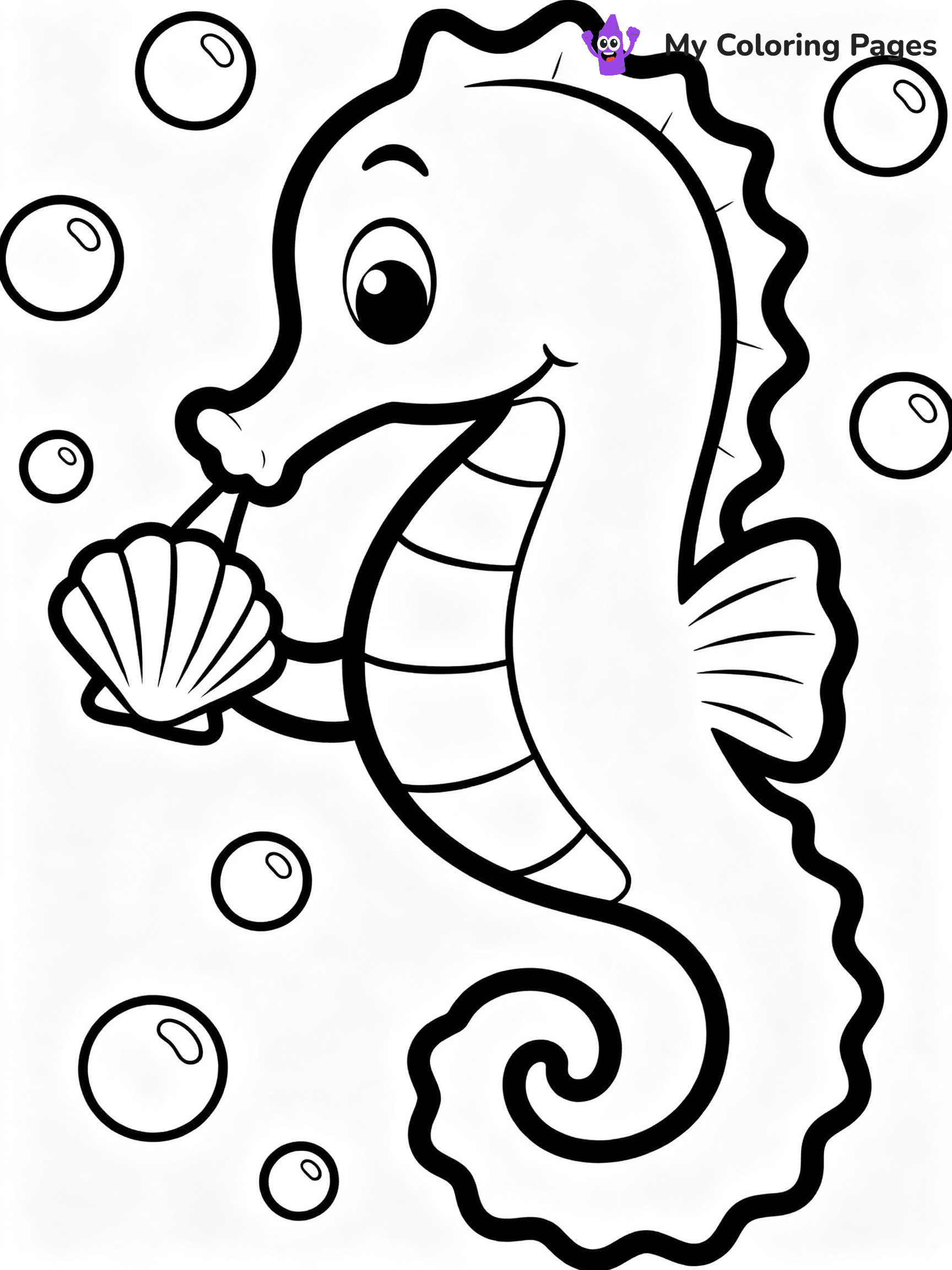 Seahorse Coloring Pages - 14