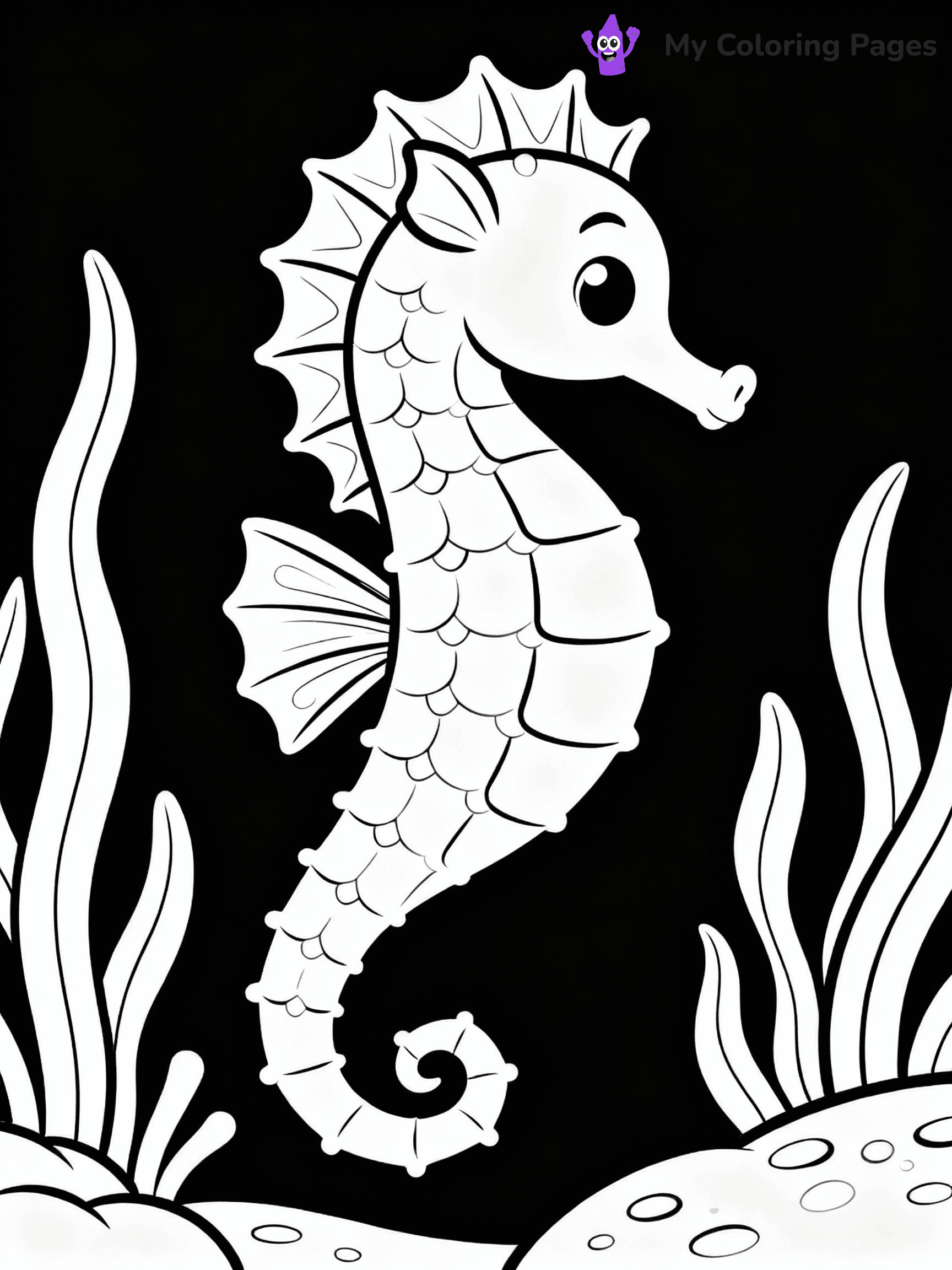 Seahorse Coloring Pages - 12