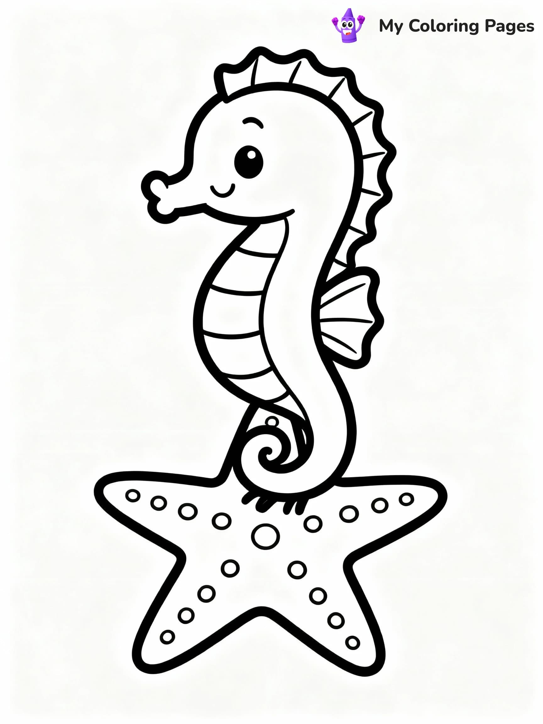 Seahorse Coloring Pages - 4