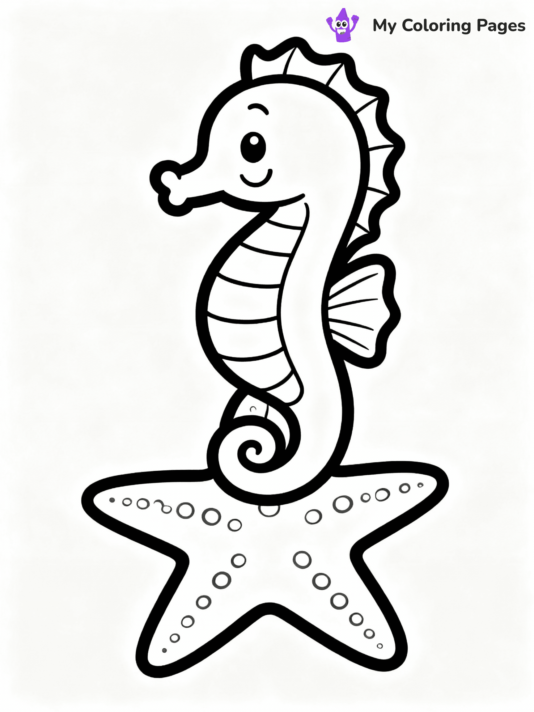 Seahorse Coloring Pages - 1