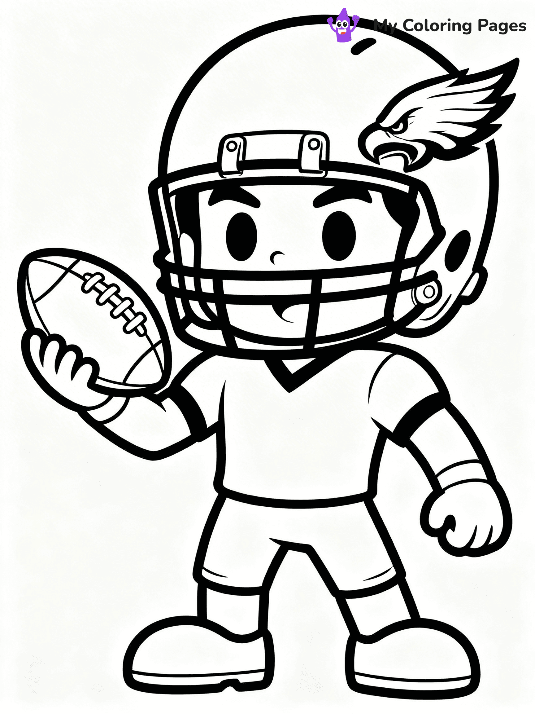Eagles Helmet Coloring Pages - 21