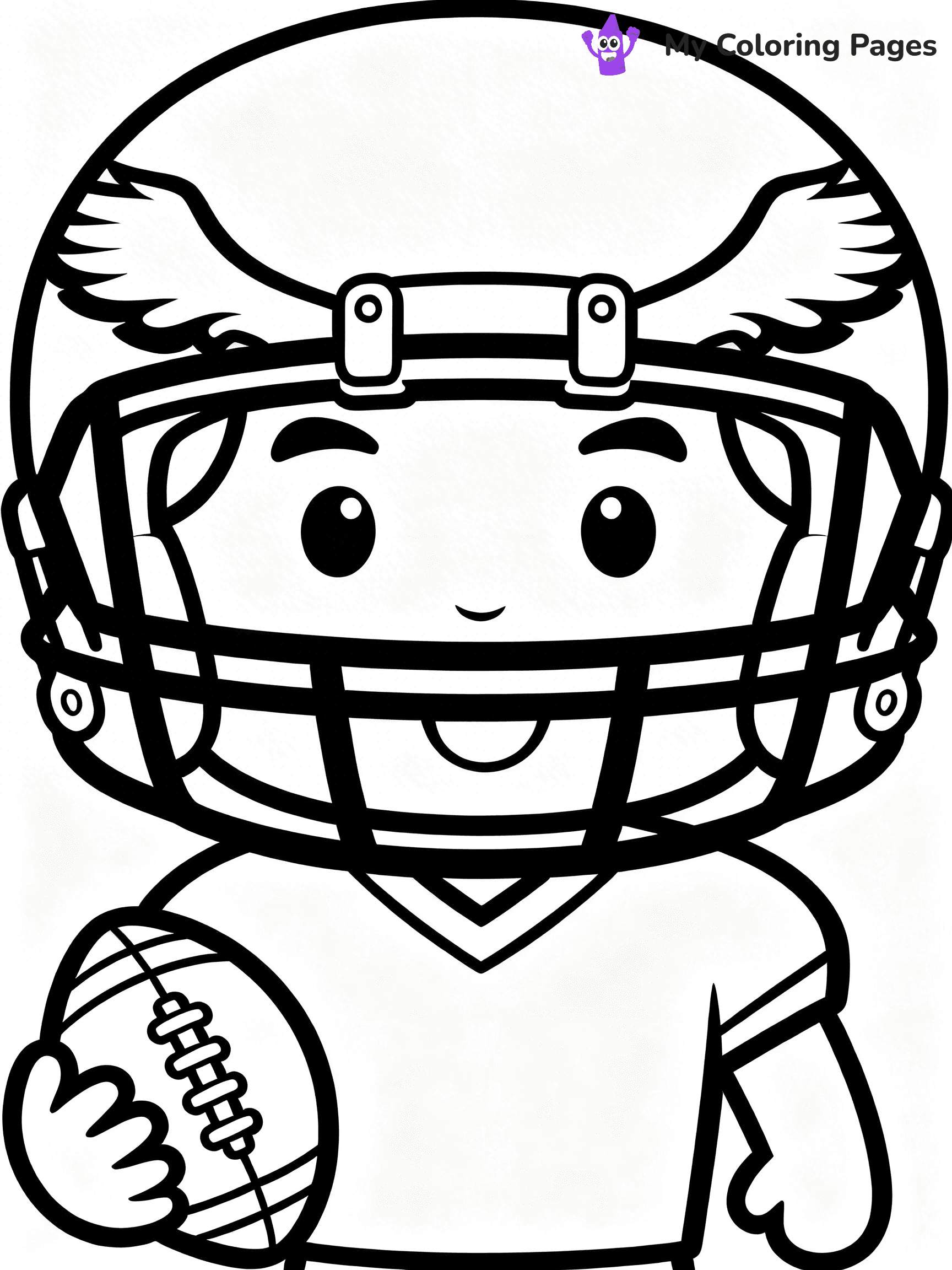 Eagles Helmet Coloring Pages - 20