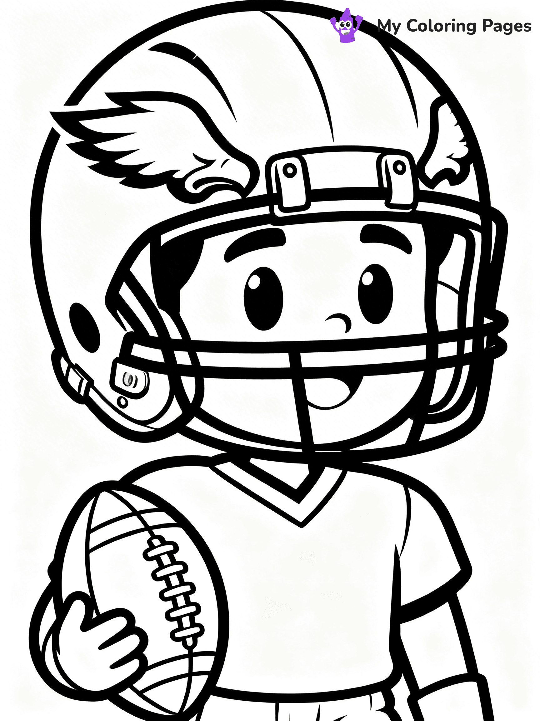 Eagles Helmet Coloring Pages - 19