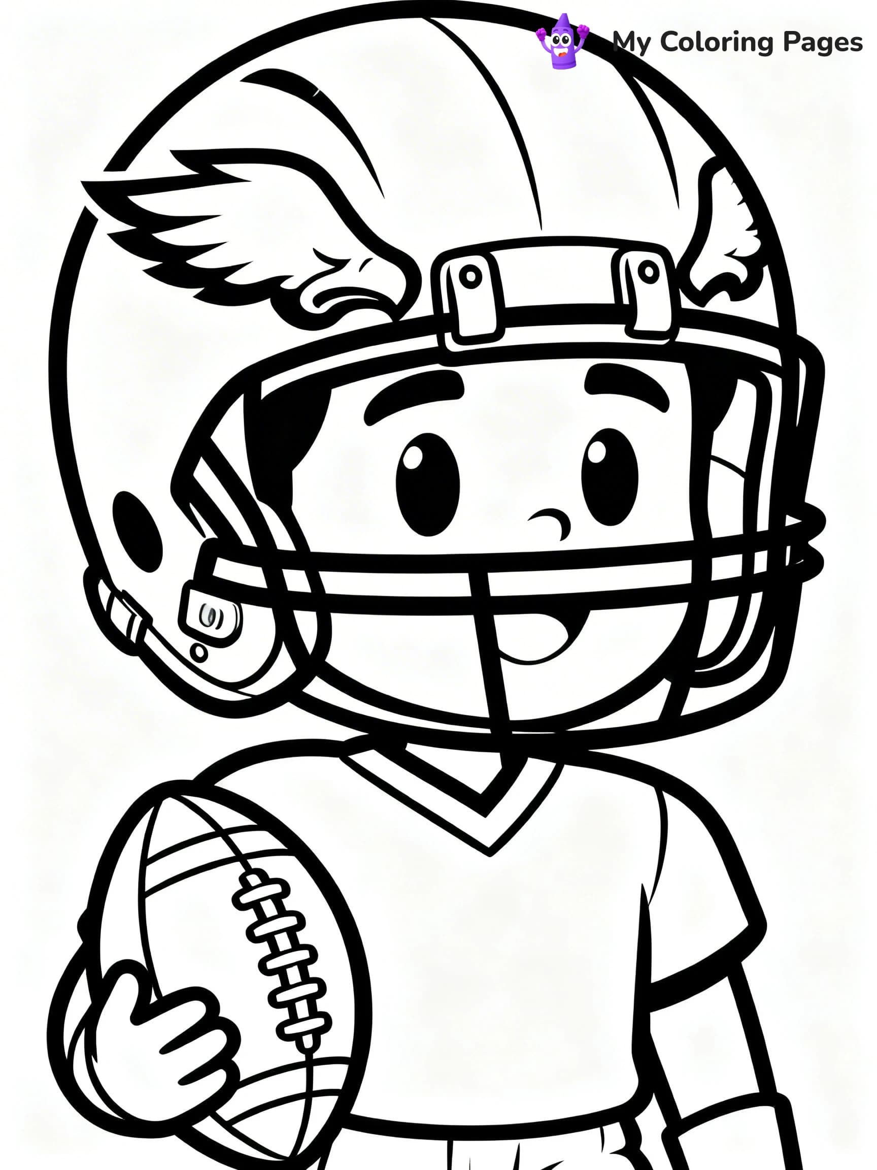 Eagles Helmet Coloring Pages - 19