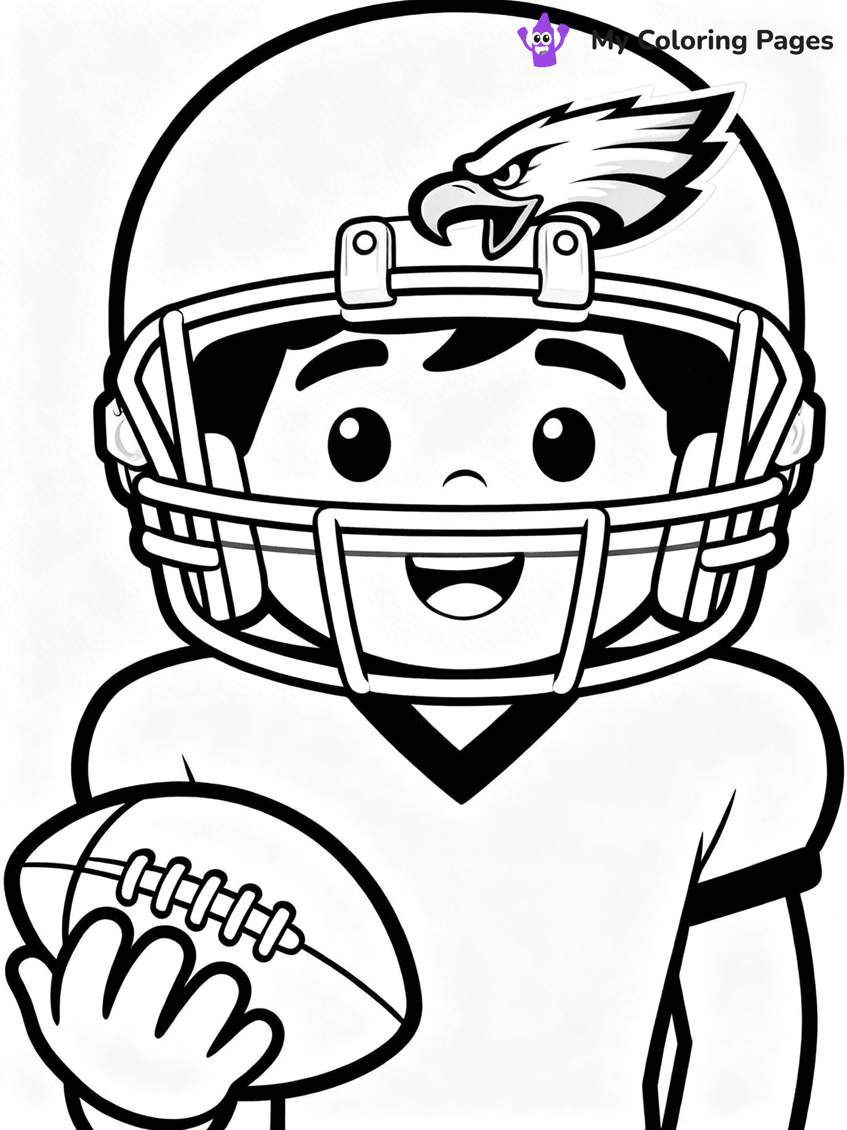 Eagles Helmet Coloring Pages - 18