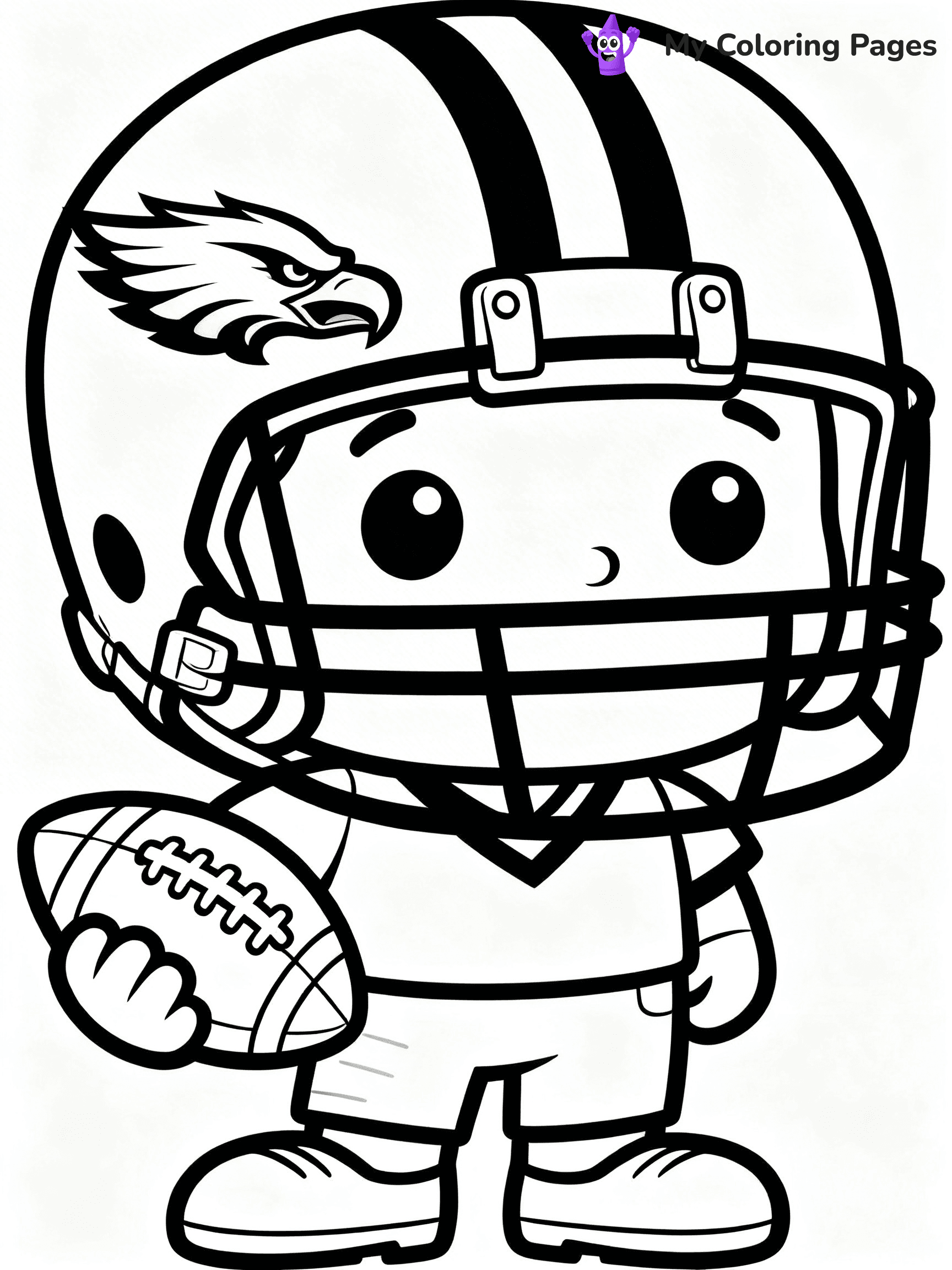 Eagles Helmet Coloring Pages - 17