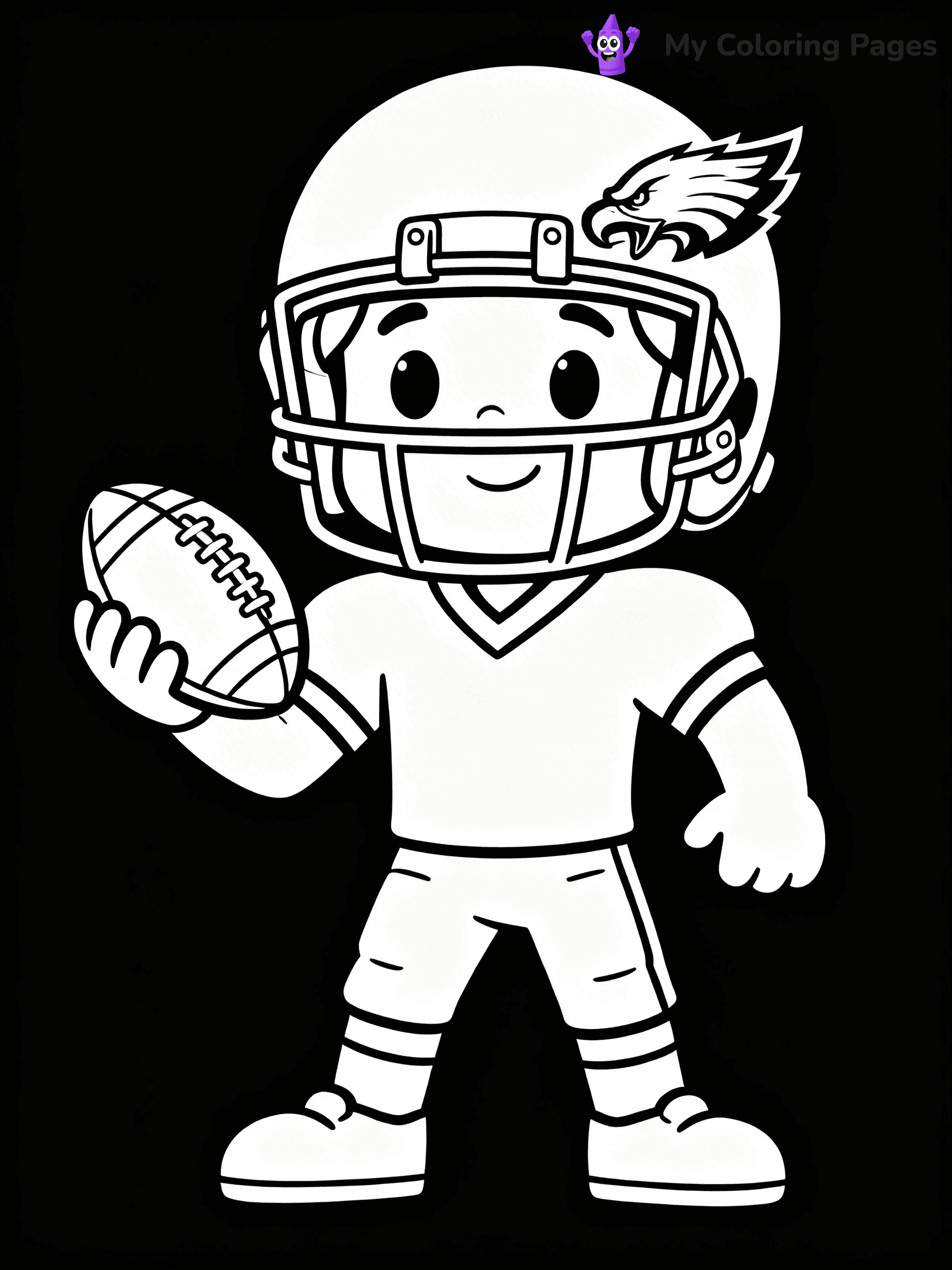 Eagles Helmet Coloring Pages - 16