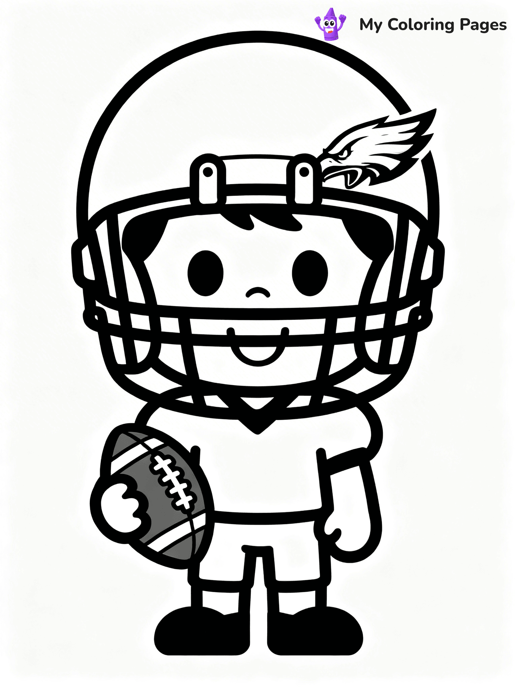 Eagles Helmet Coloring Pages - 15