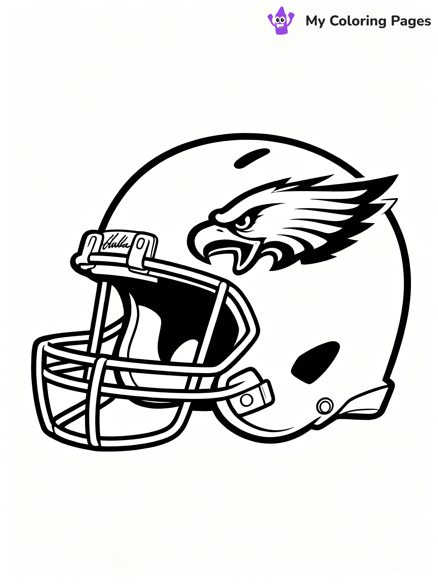 Eagles Helmet Coloring Pages - 10