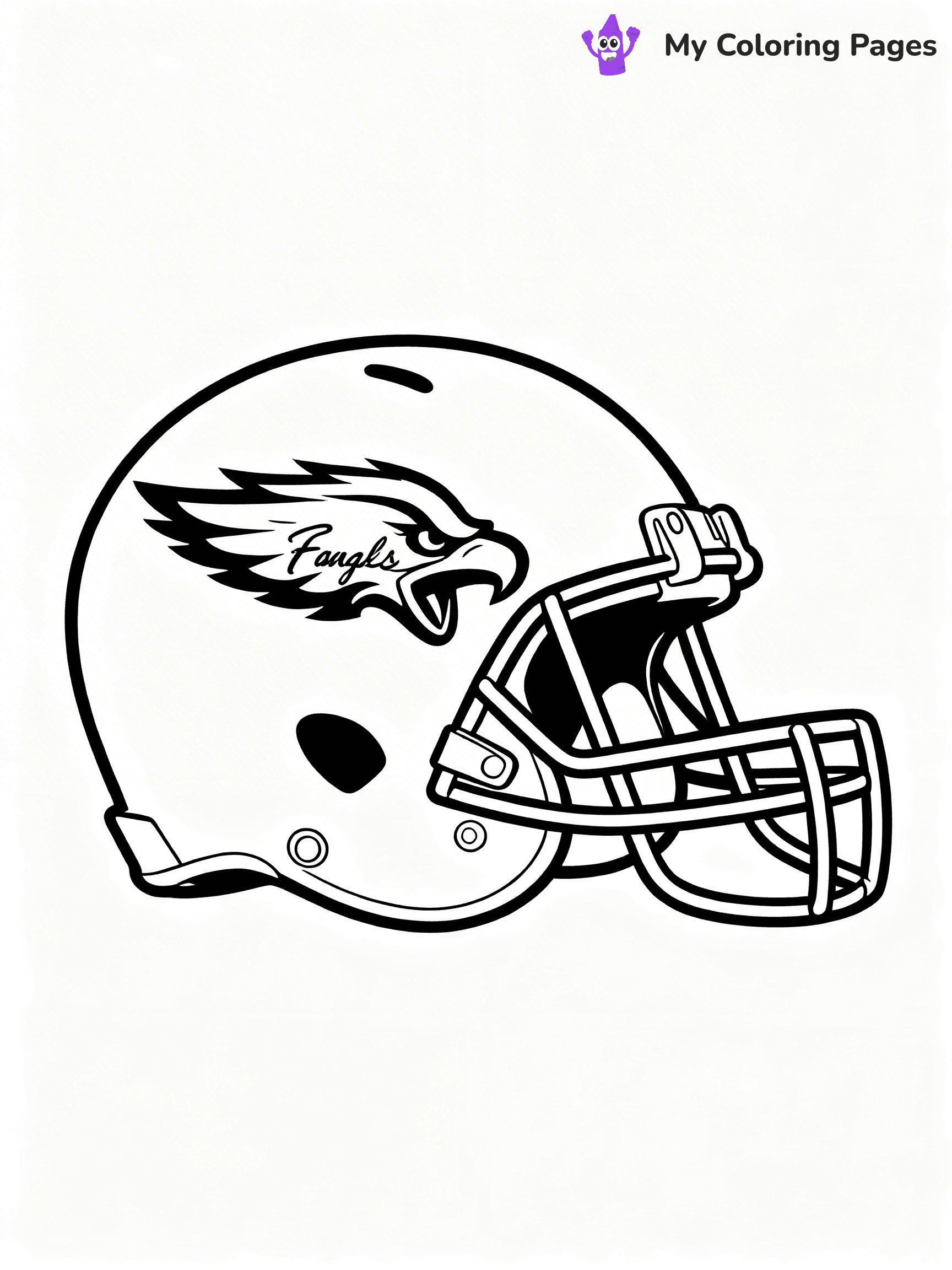 Eagles Helmet Coloring Pages - 8