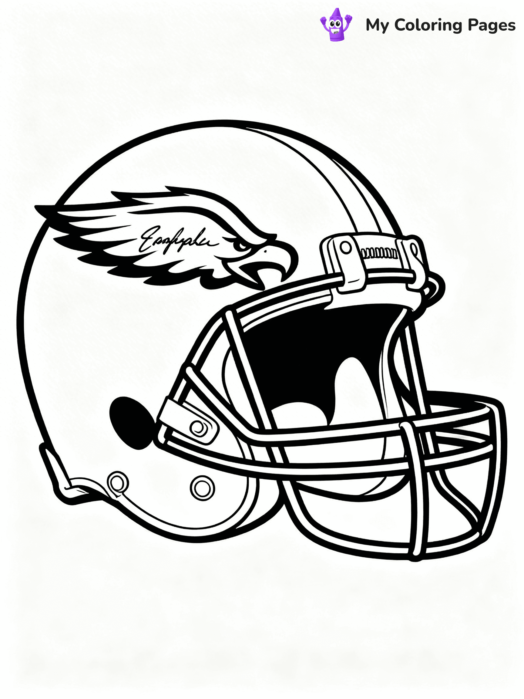 Eagles Helmet Coloring Pages - 7