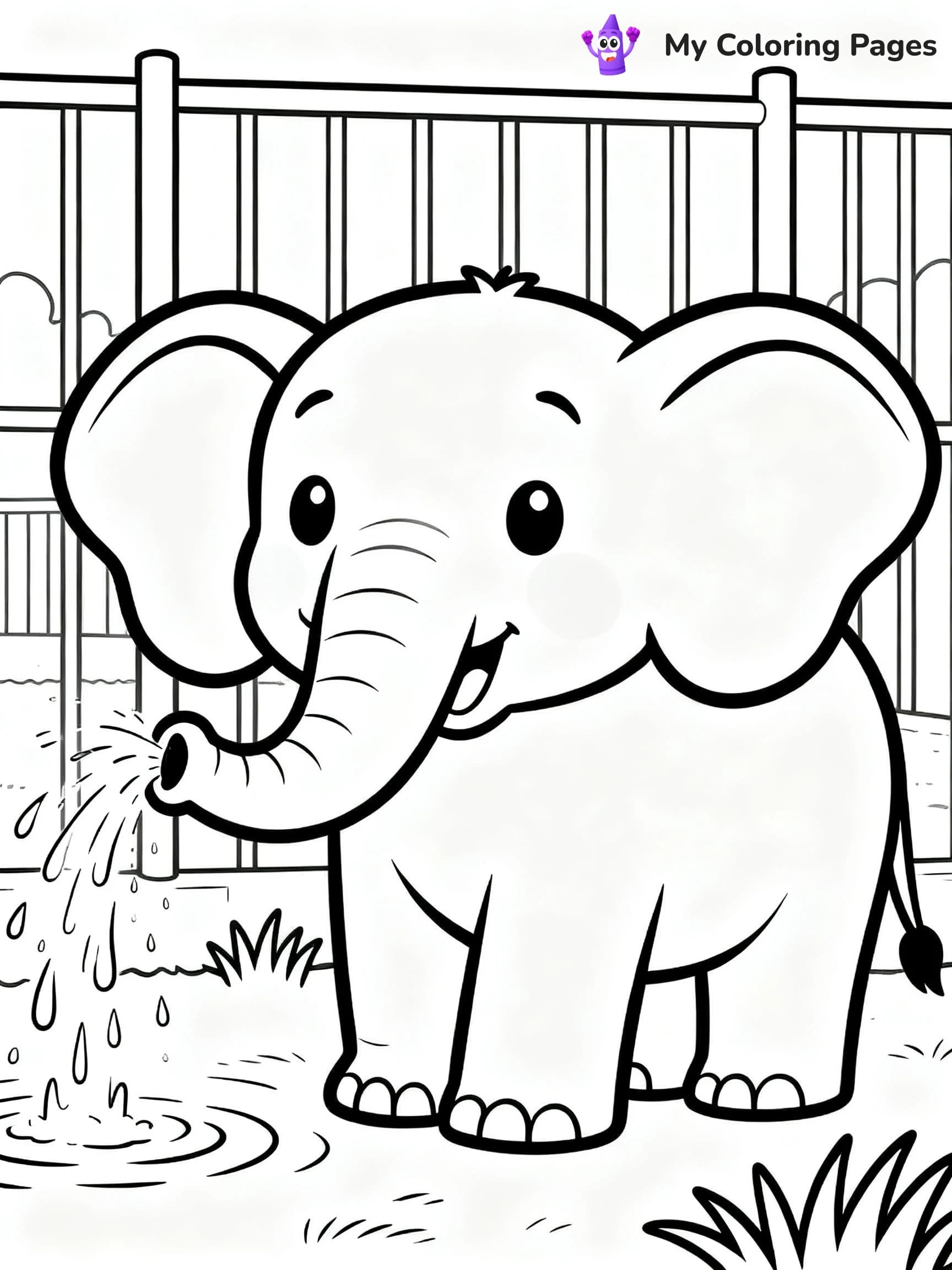 Zoo Animal Coloring Pages - 3