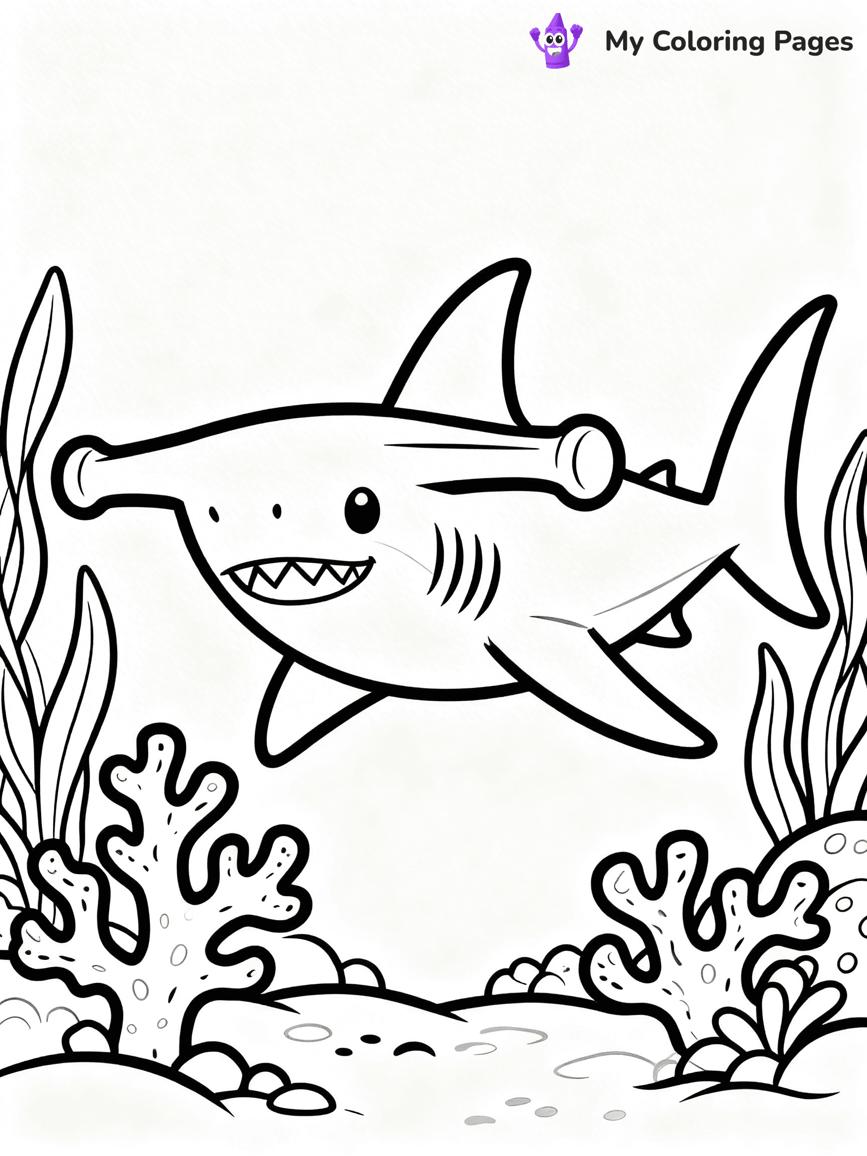 Hammerhead Shark Coloring Pages - 28