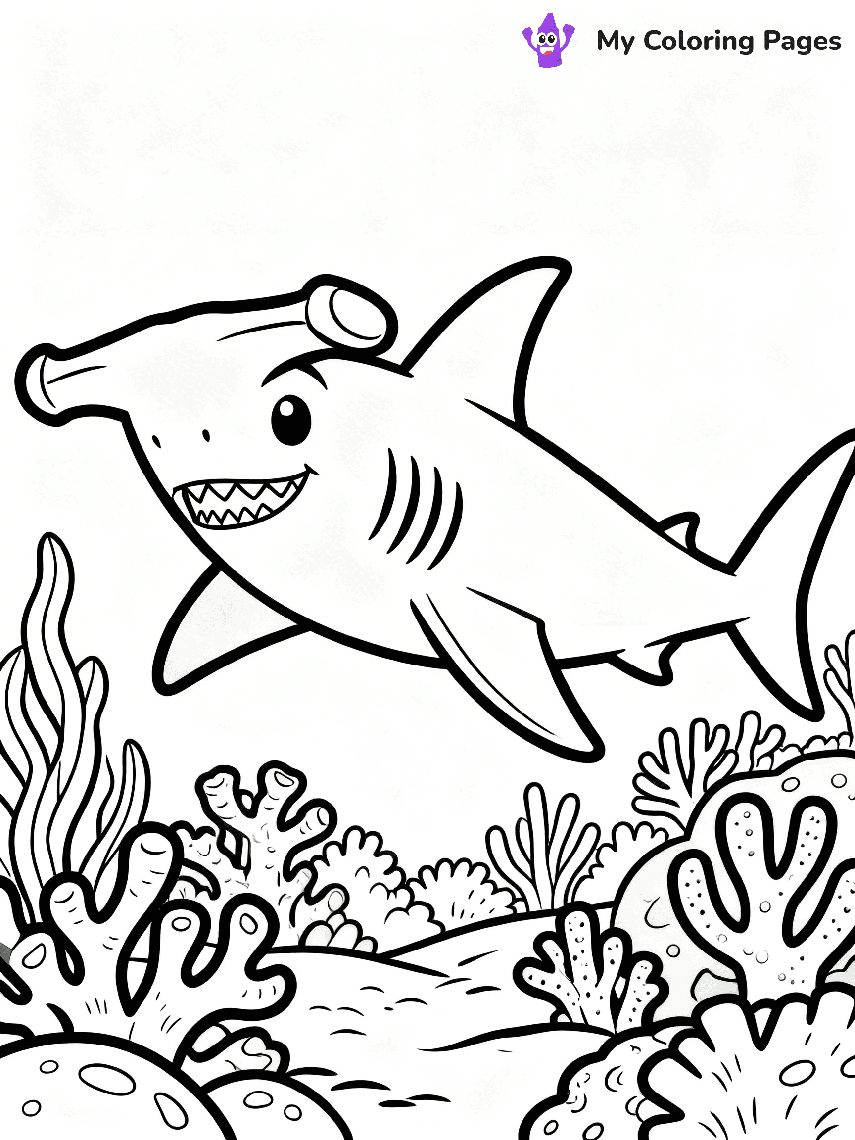 Hammerhead Shark Coloring Pages - 27