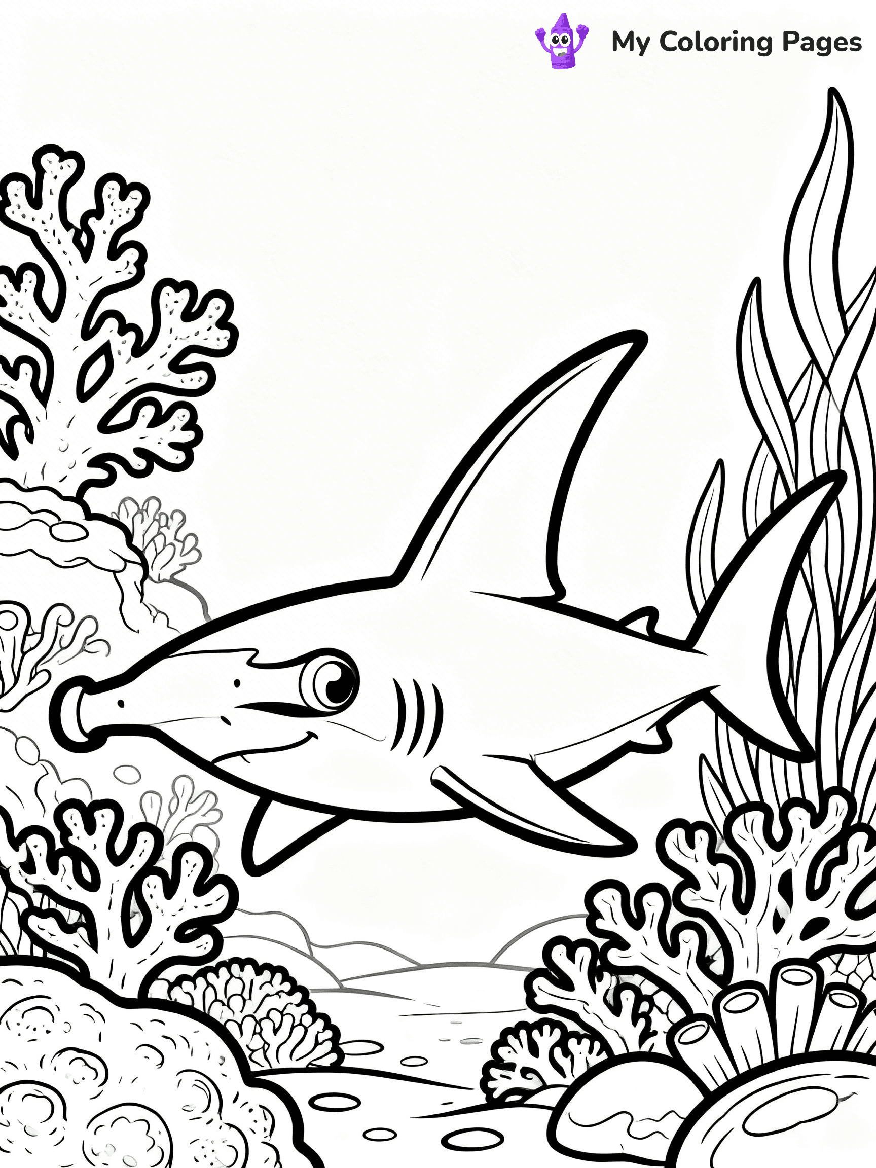 Hammerhead Shark Coloring Pages - 25