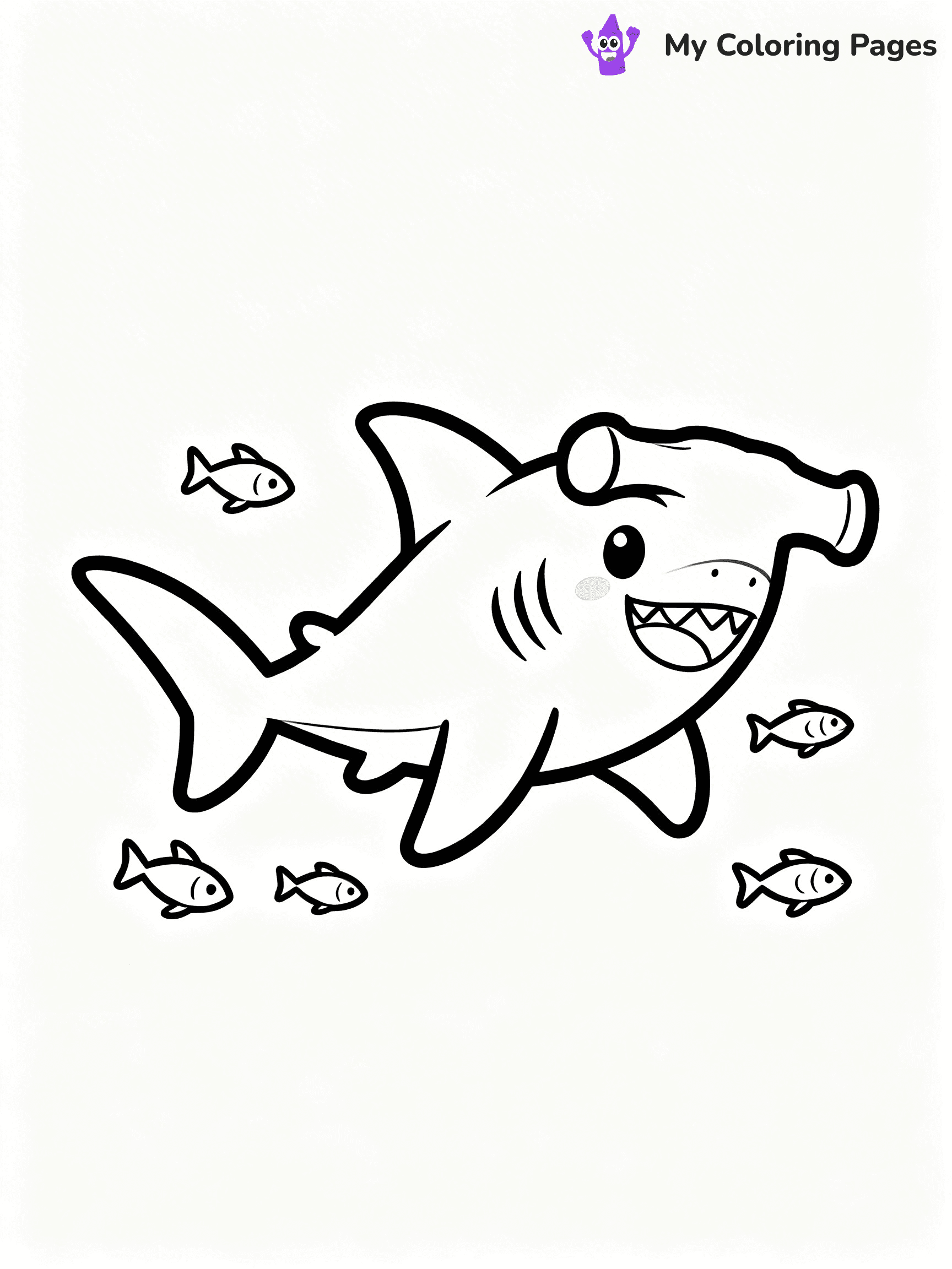 Hammerhead Shark Coloring Pages - 24