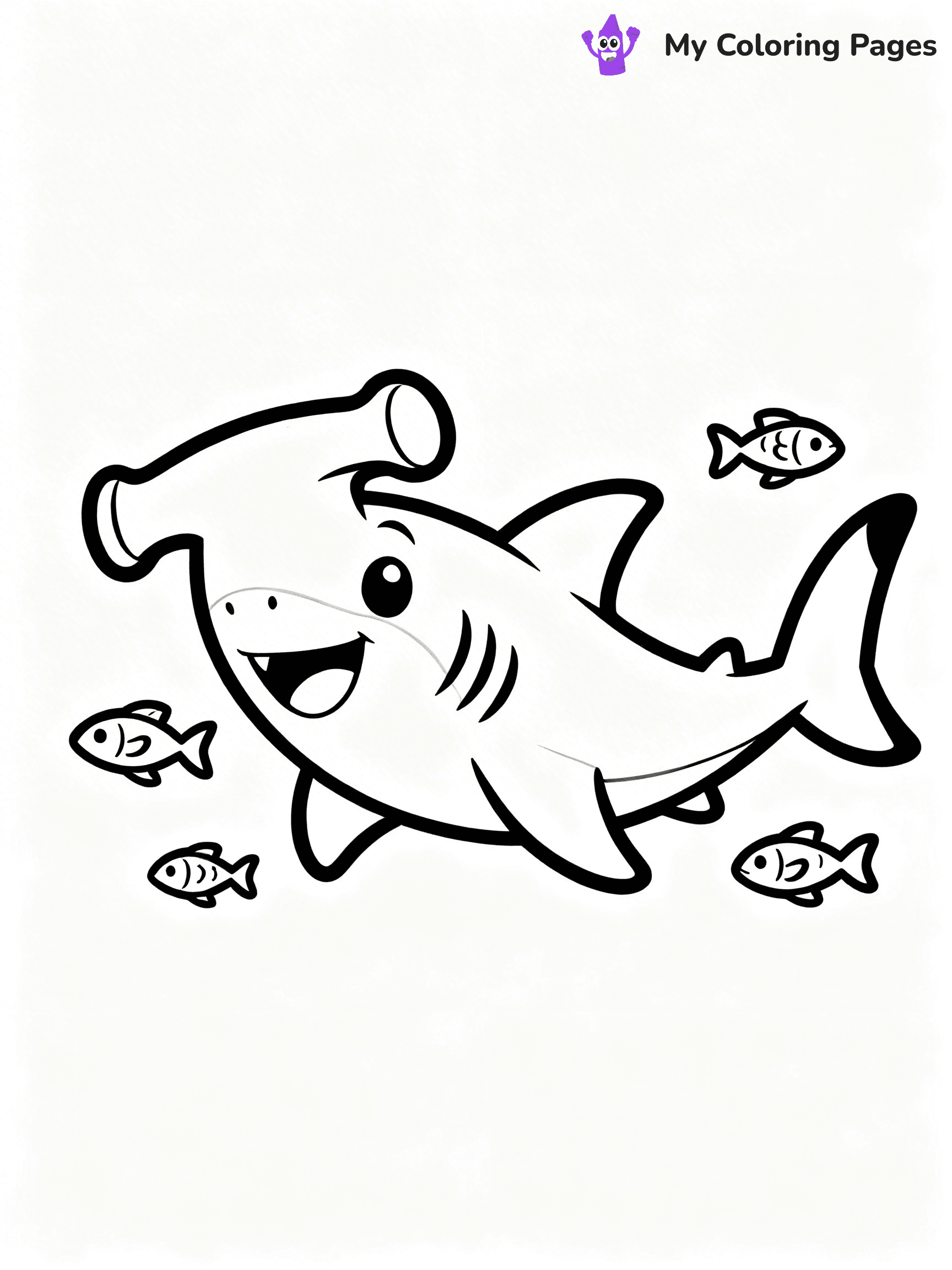 Hammerhead Shark Coloring Pages - 22