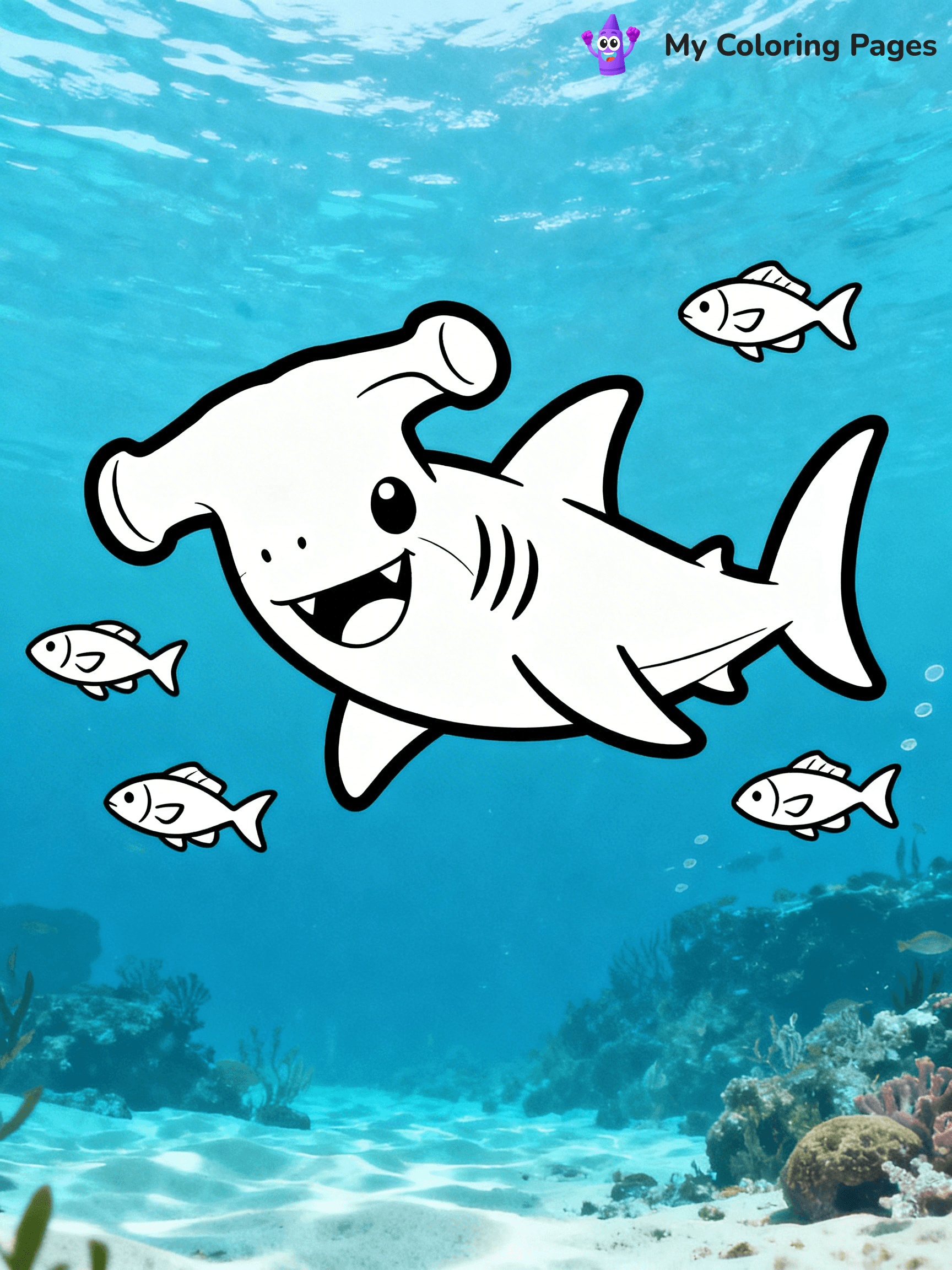 Hammerhead Shark Coloring Pages - 21