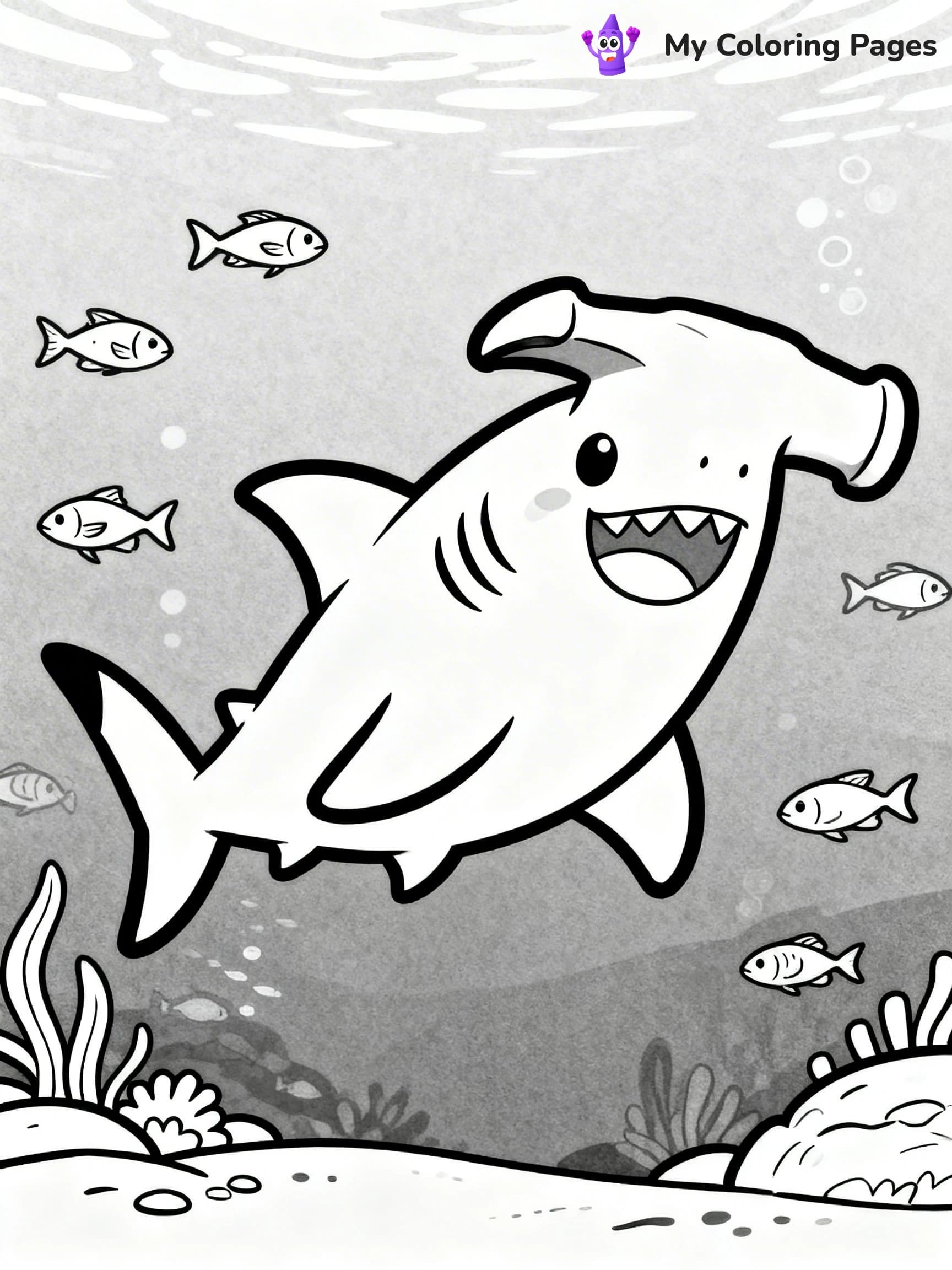 Hammerhead Shark Coloring Pages - 20