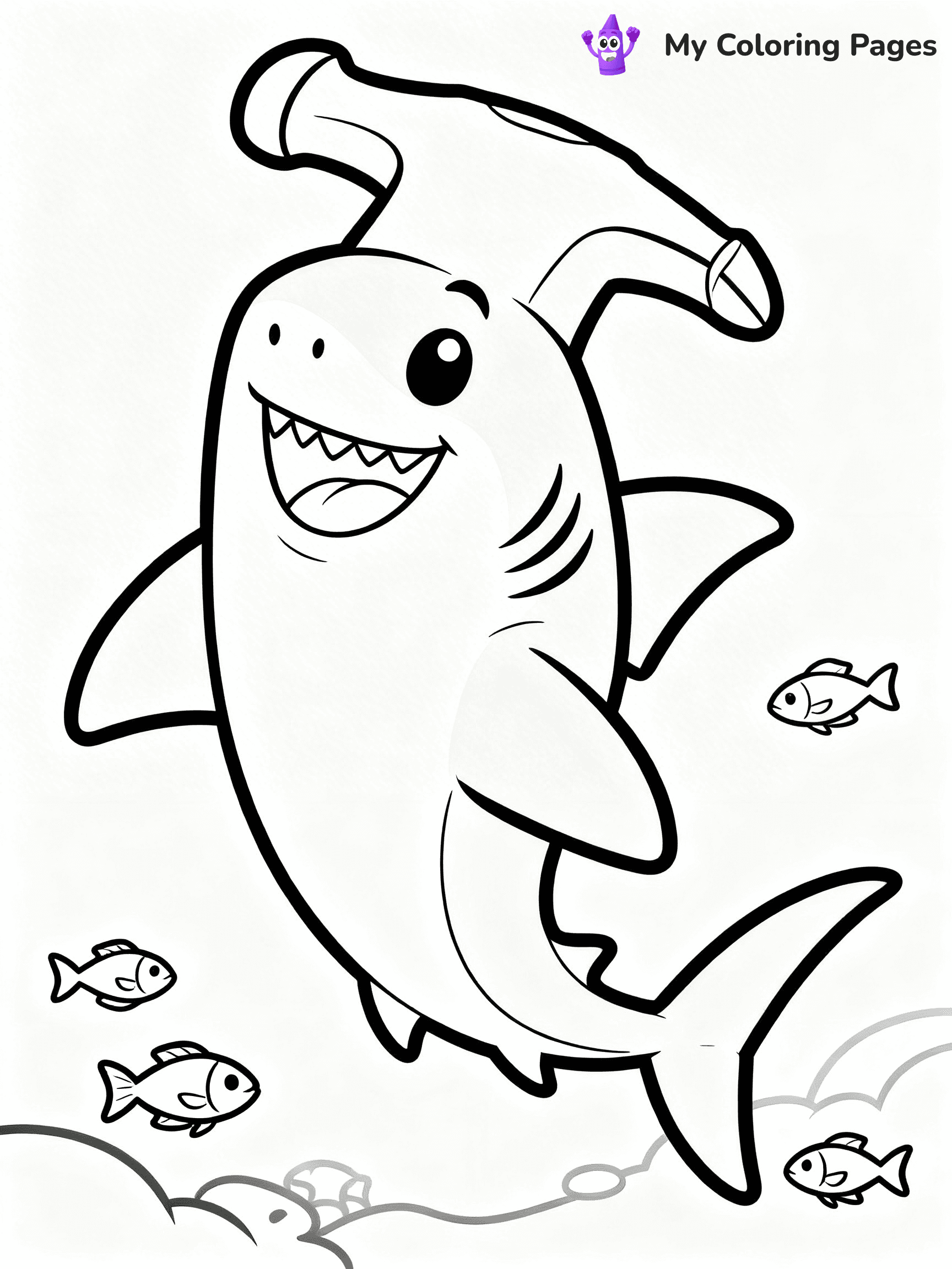 Hammerhead Shark Coloring Pages - 19