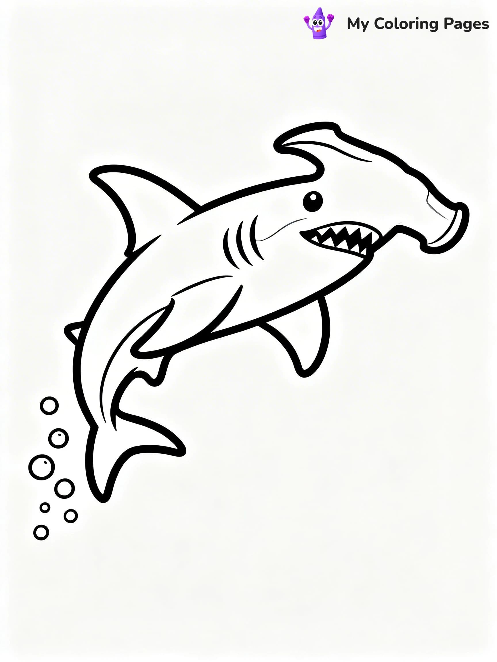 Hammerhead Shark Coloring Pages - 18