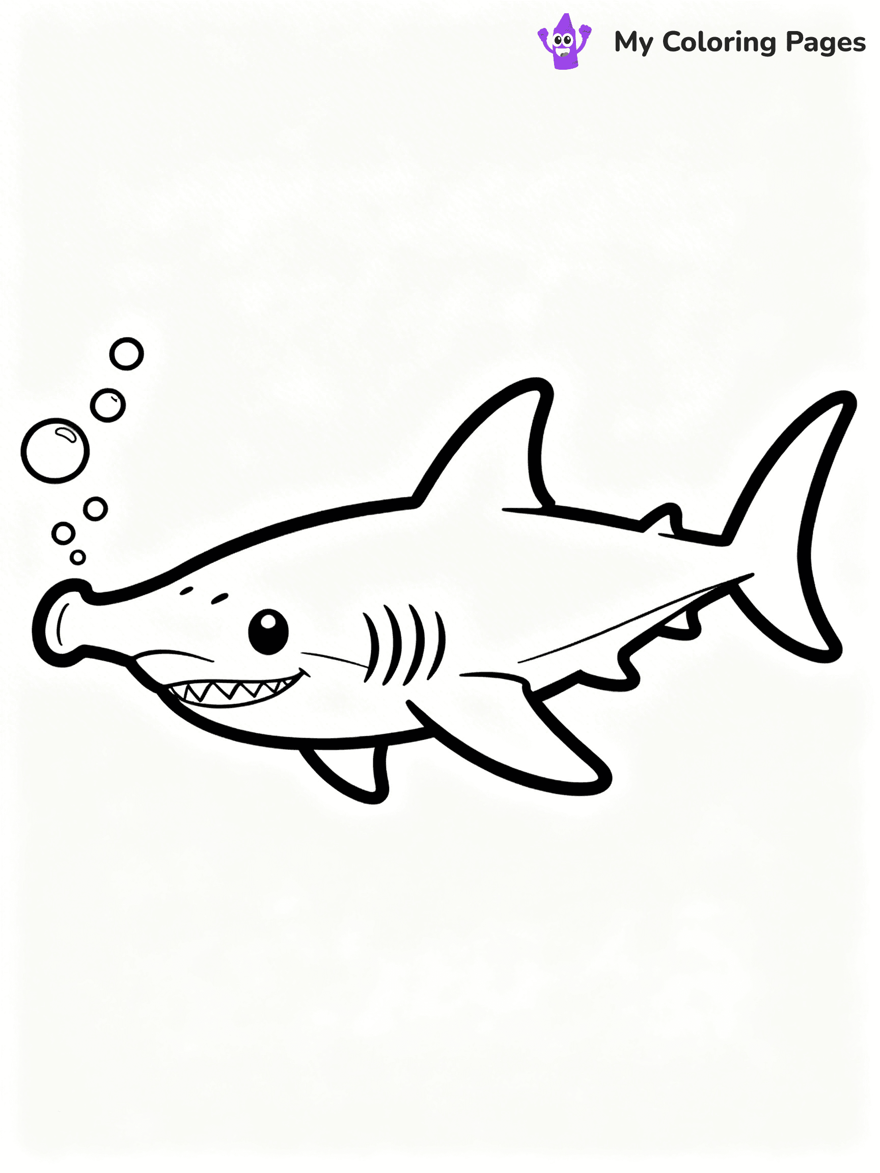 Hammerhead Shark Coloring Pages - 17