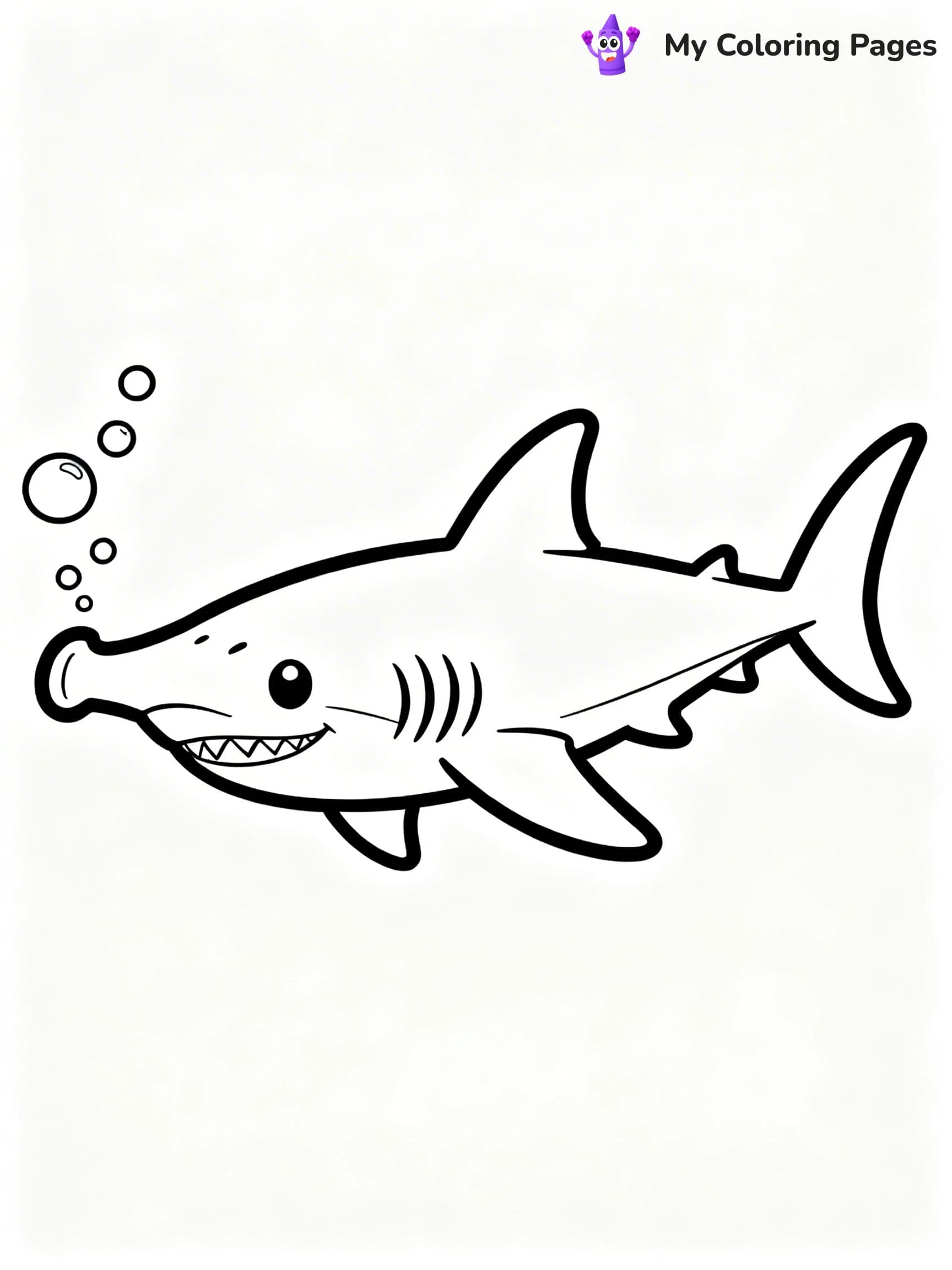 Hammerhead Shark Coloring Pages - 17
