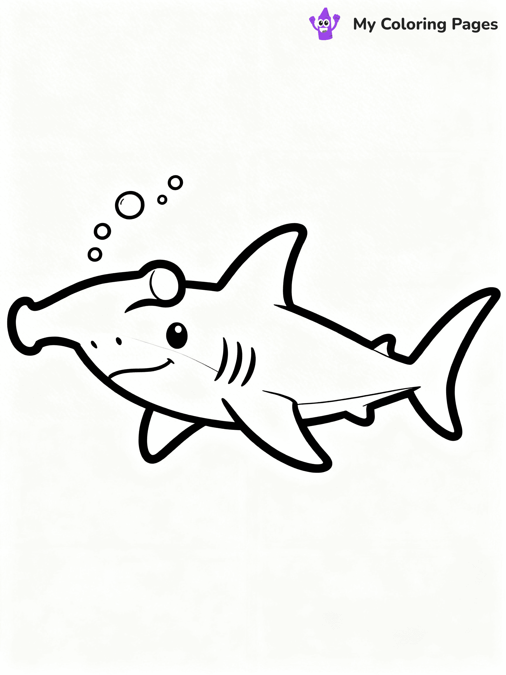 Hammerhead Shark Coloring Pages - 16
