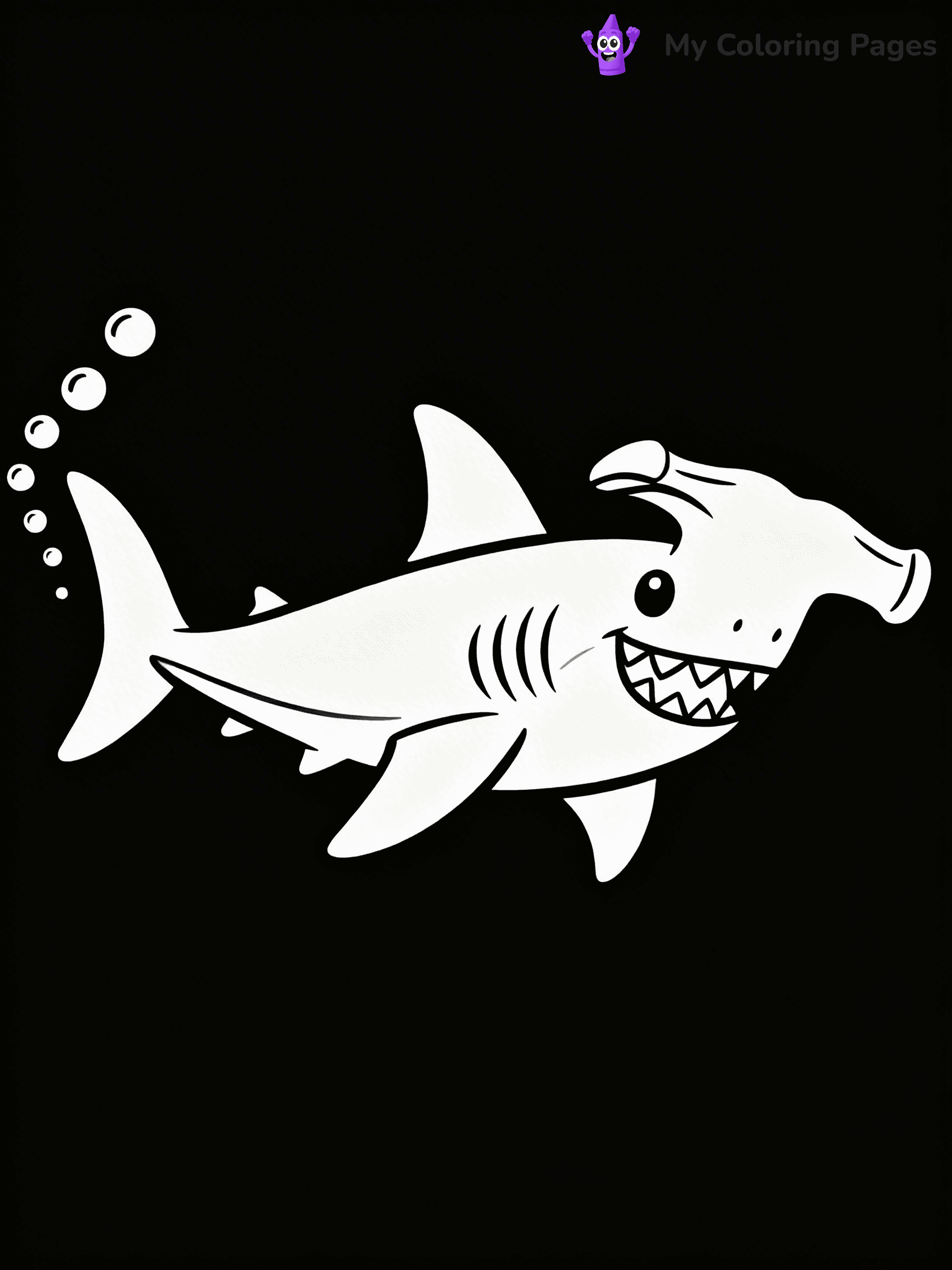 Hammerhead Shark Coloring Pages - 15