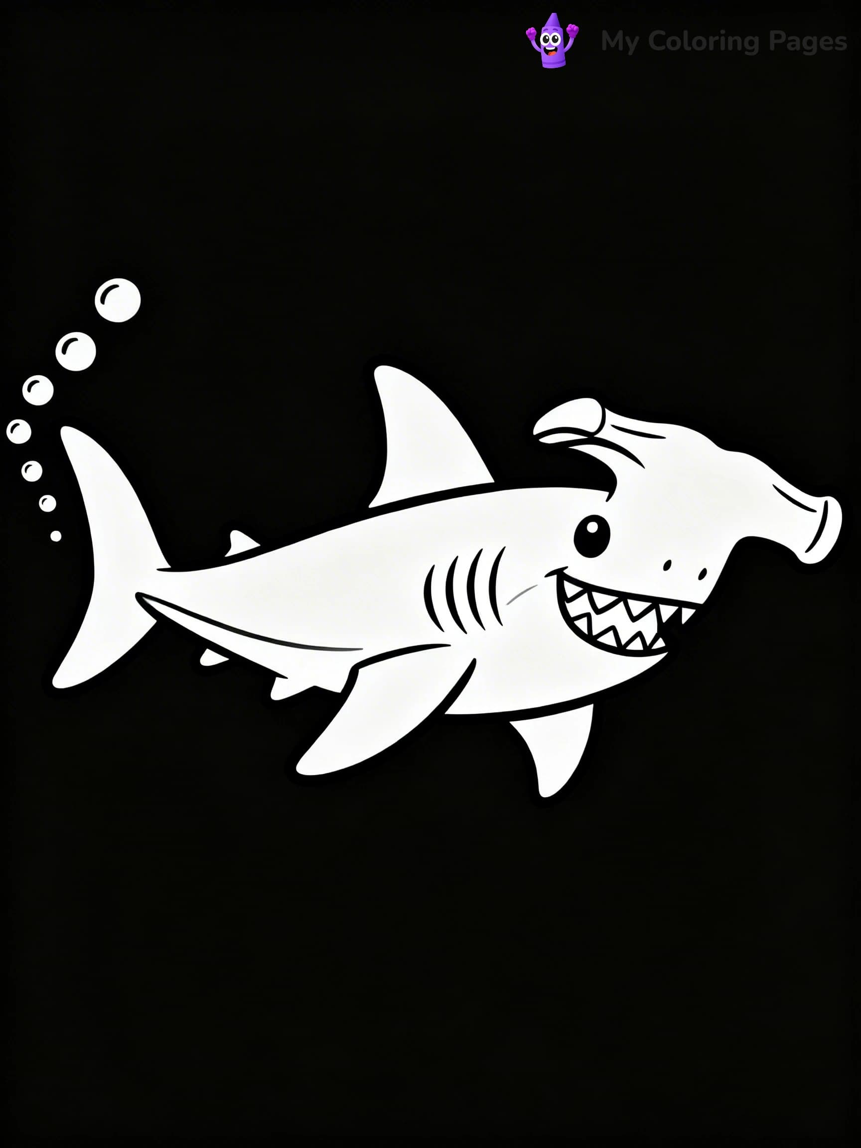 Hammerhead Shark Coloring Pages - 15