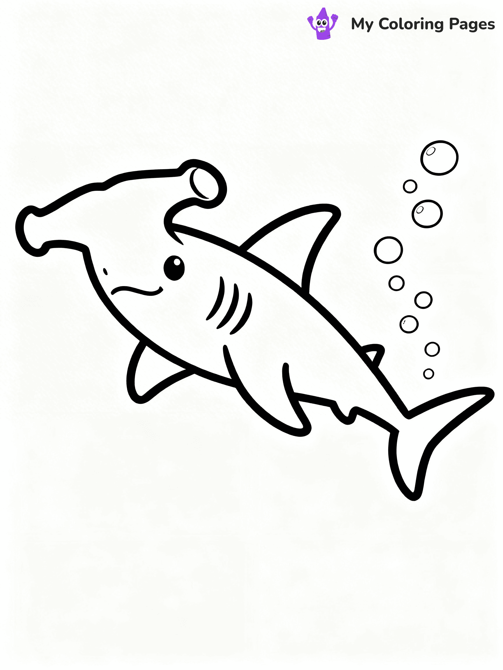 Hammerhead Shark Coloring Pages - 13