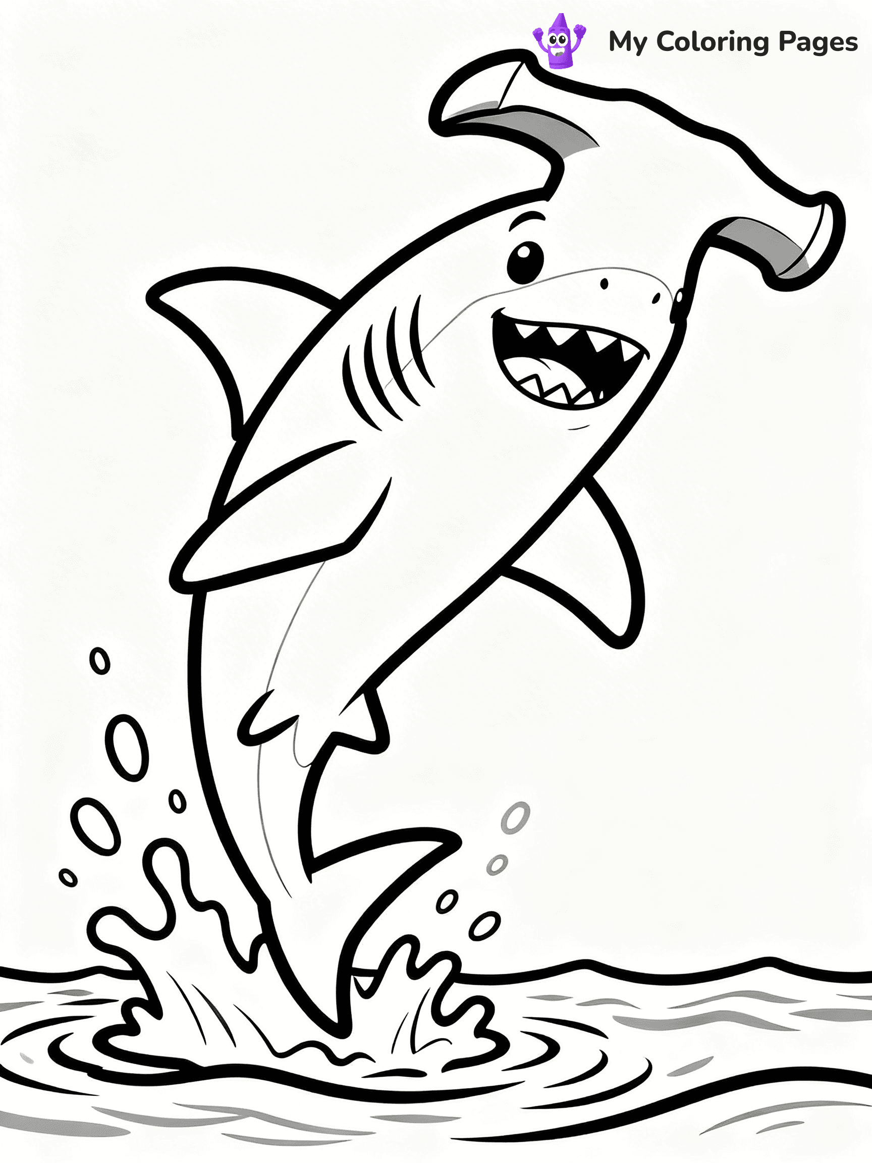 Hammerhead Shark Coloring Pages - 10
