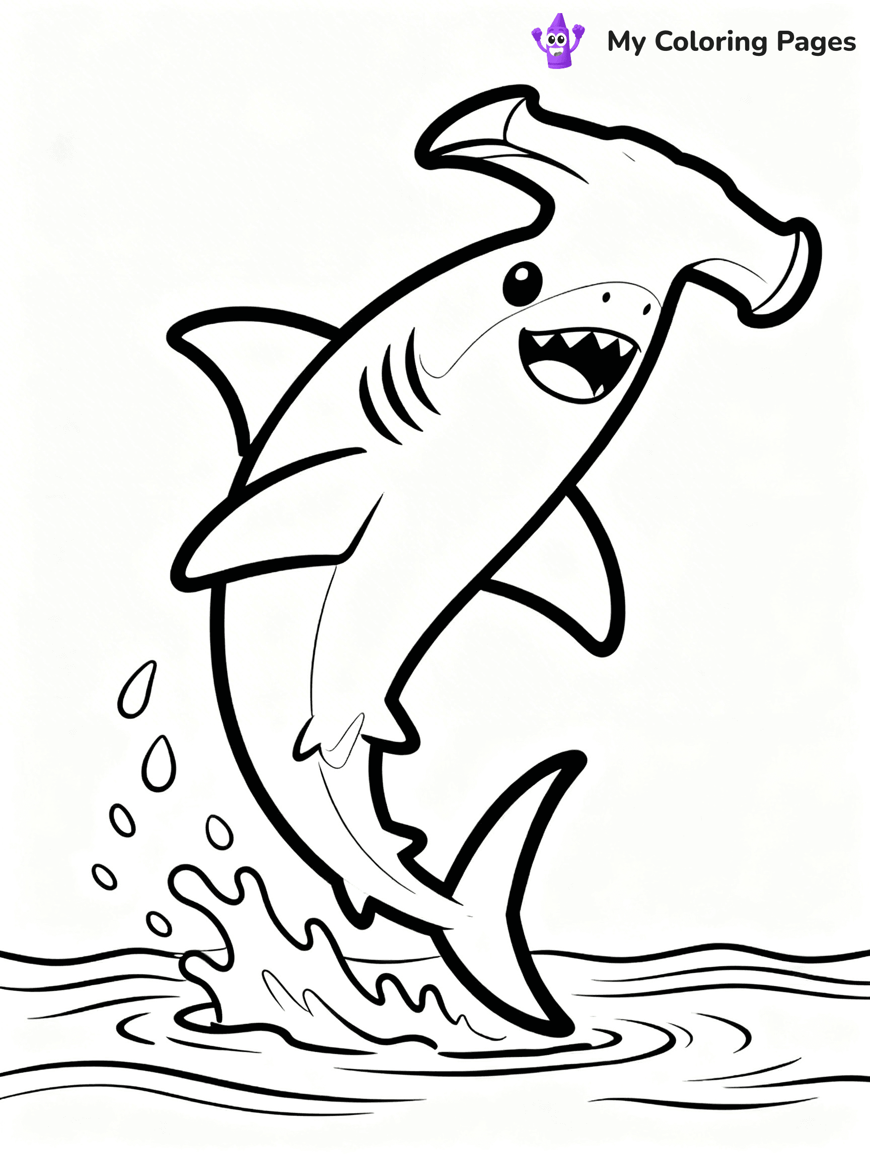 Hammerhead Shark Coloring Pages - 9