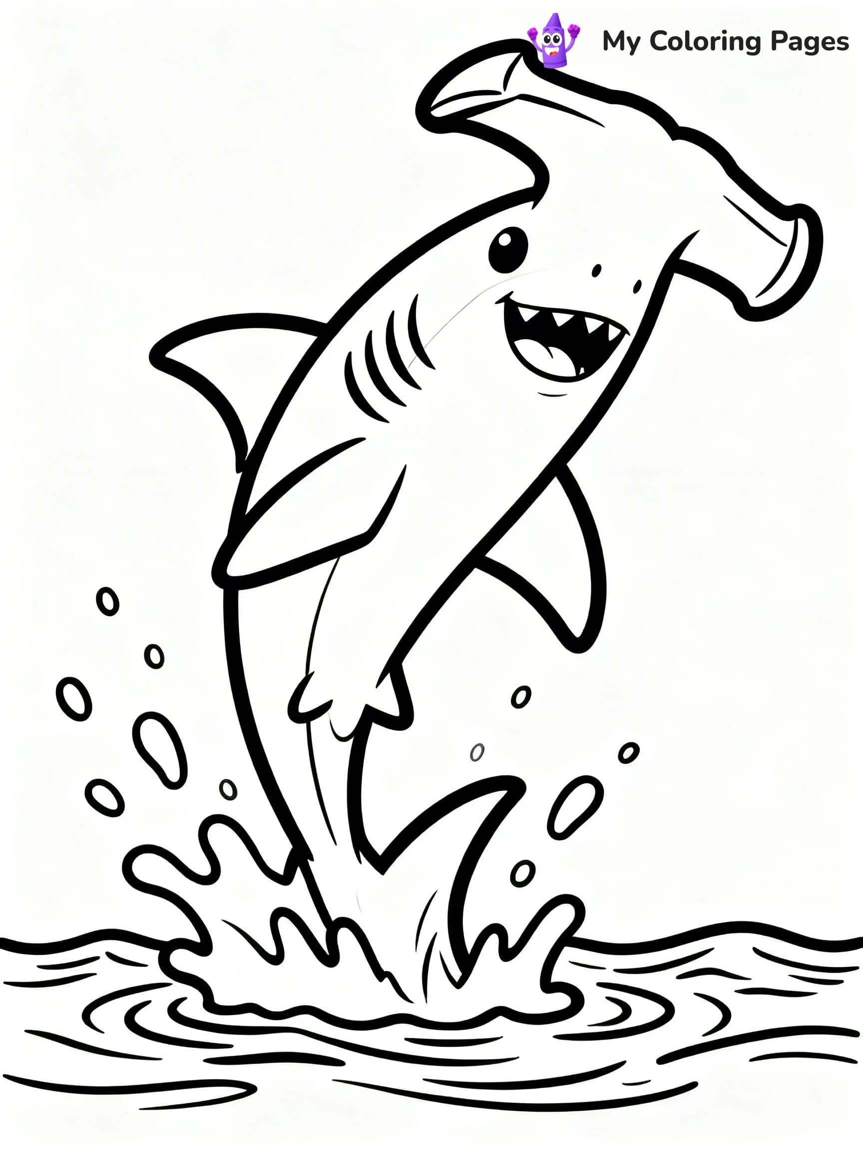 Hammerhead Shark Coloring Pages - 8