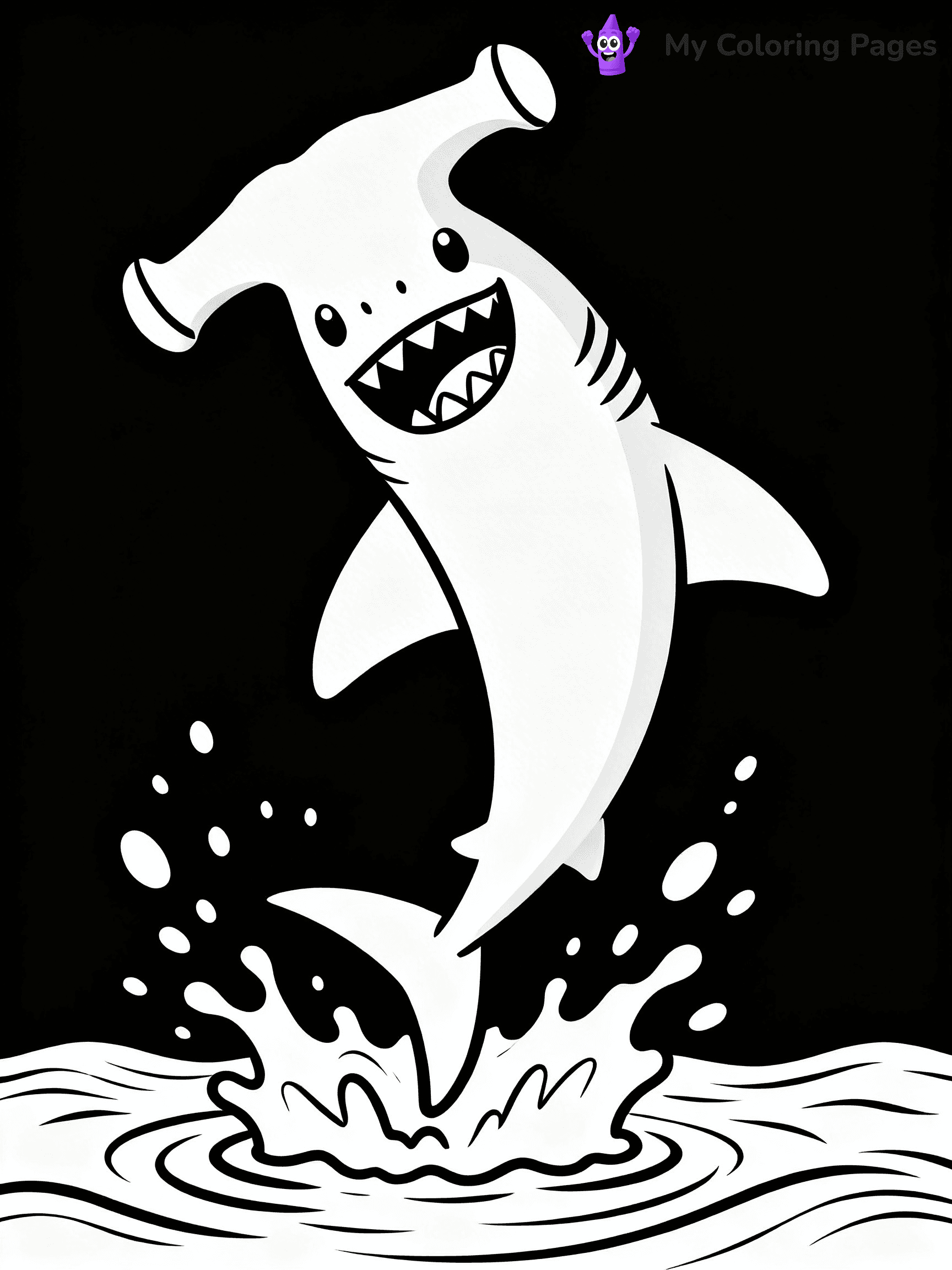 Hammerhead Shark Coloring Pages - 7