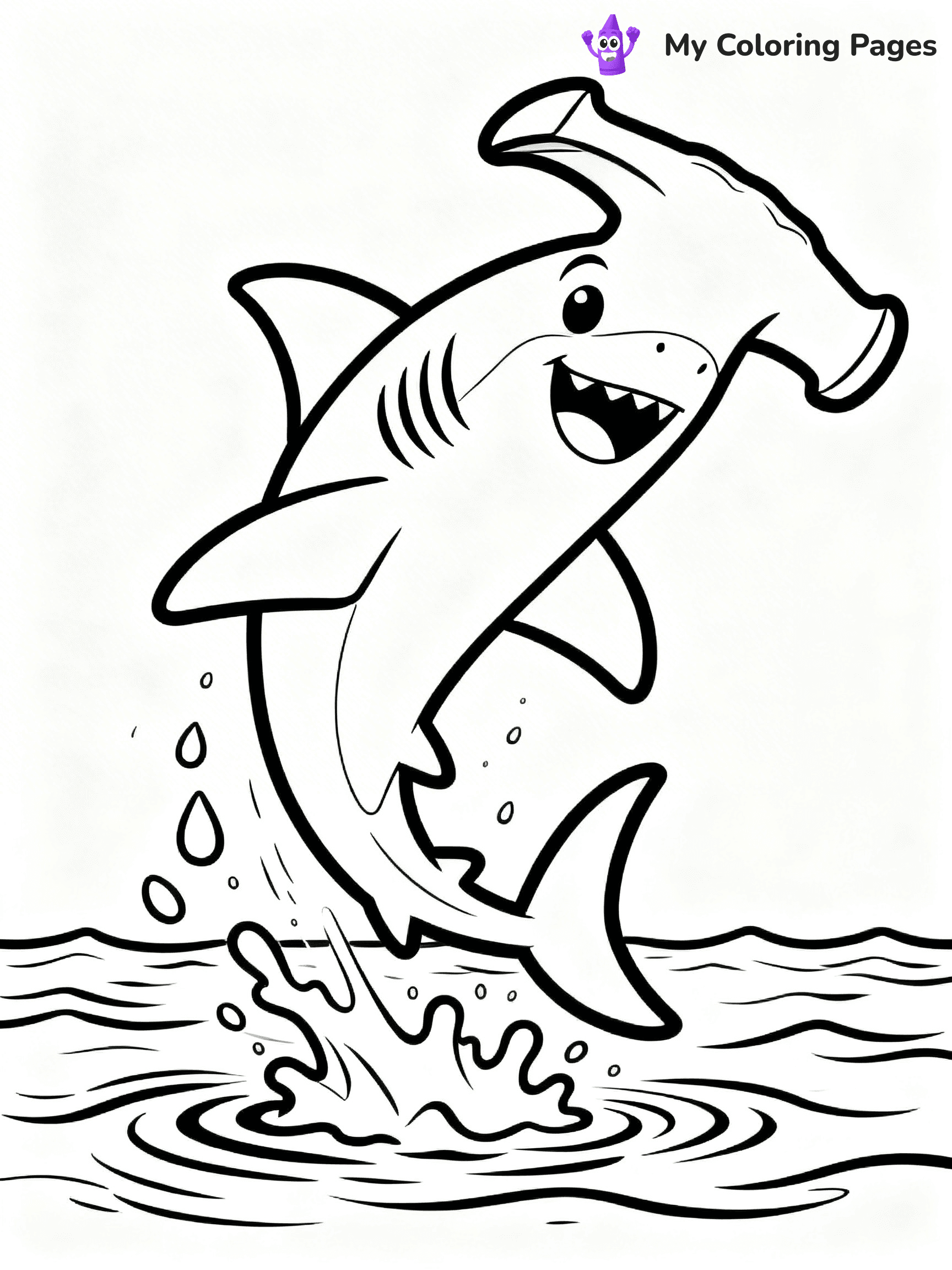 Hammerhead Shark Coloring Pages - 6