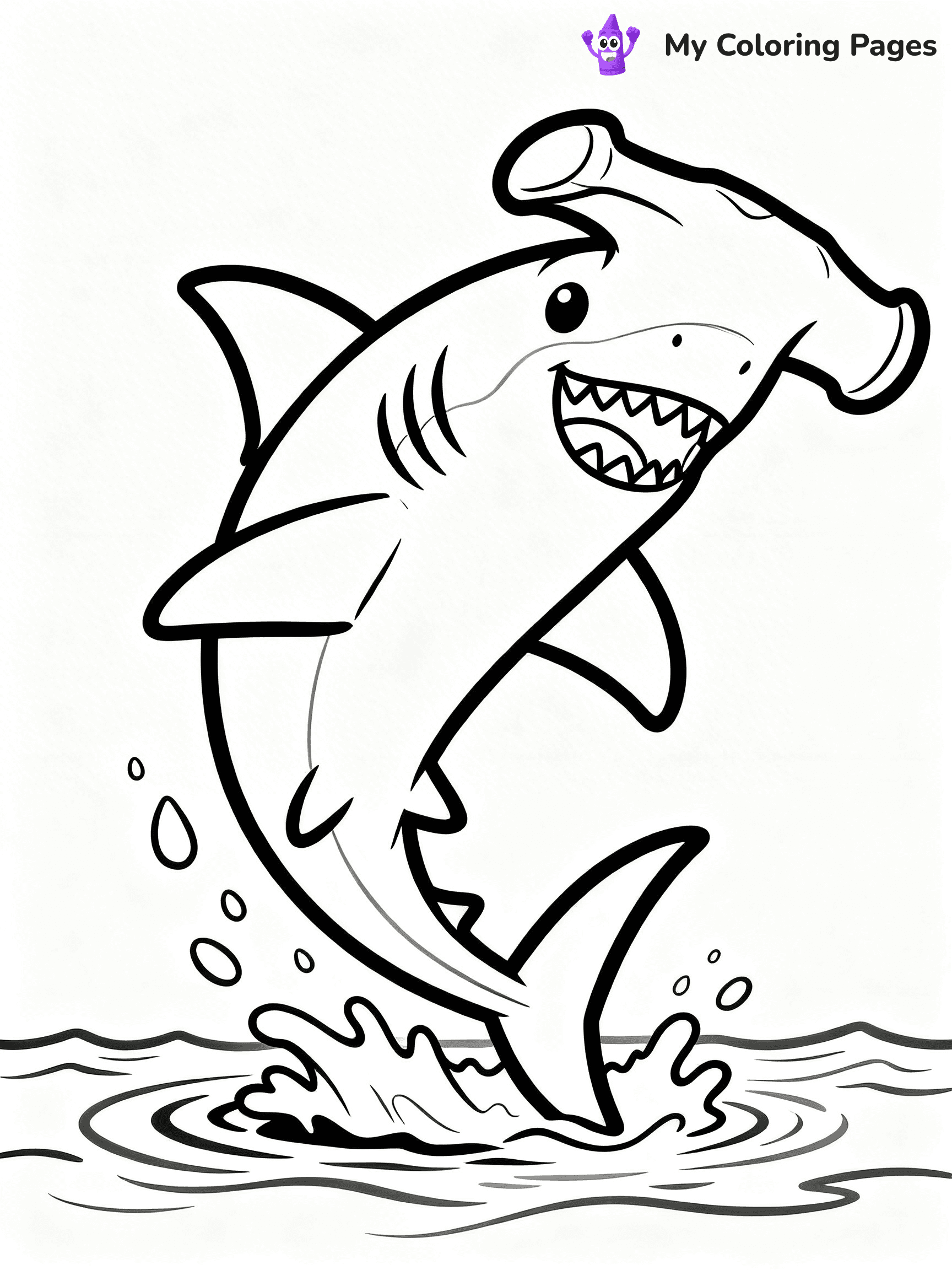 Hammerhead Shark Coloring Pages - 5