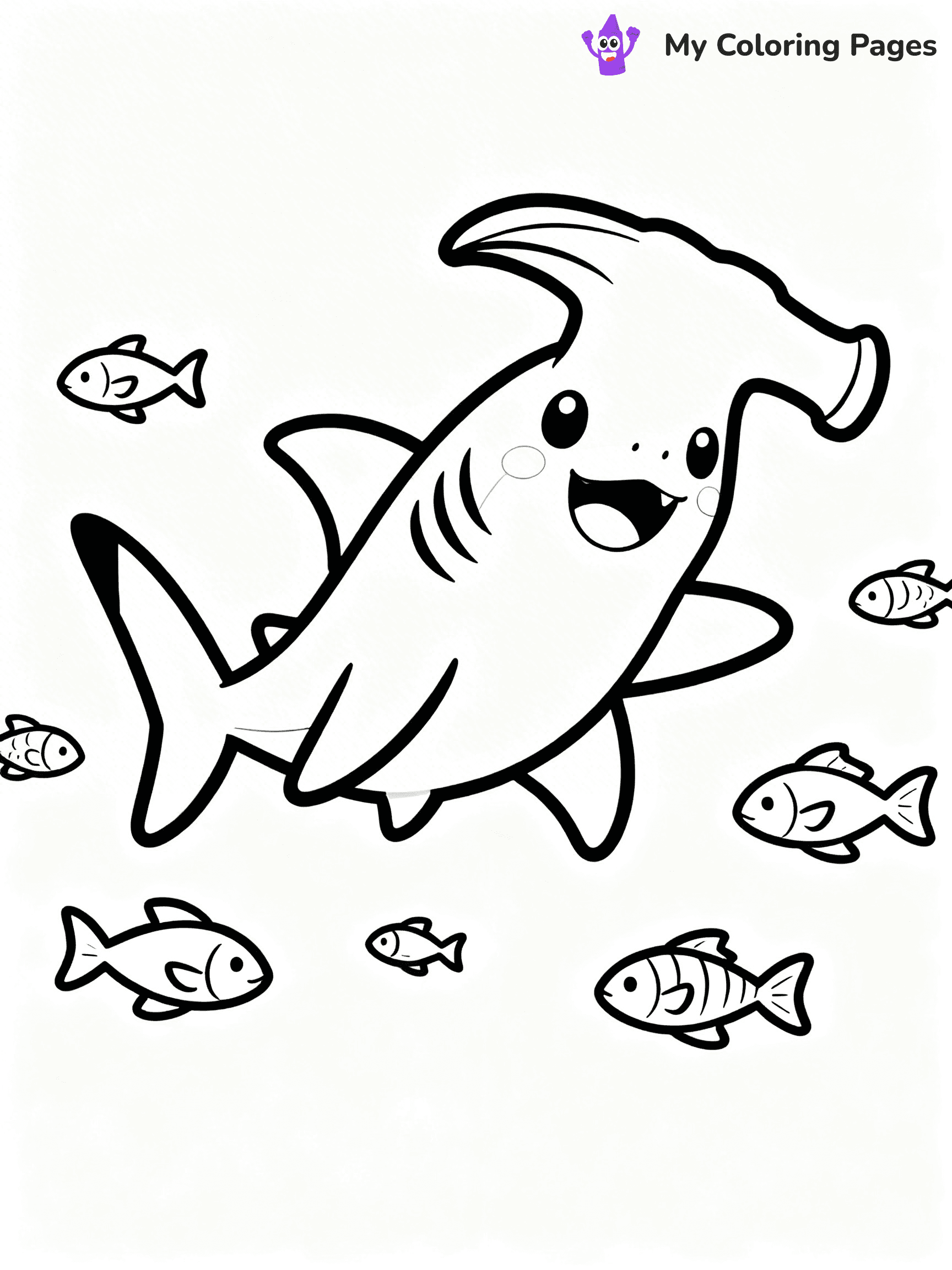 Hammerhead Shark Coloring Pages - 4