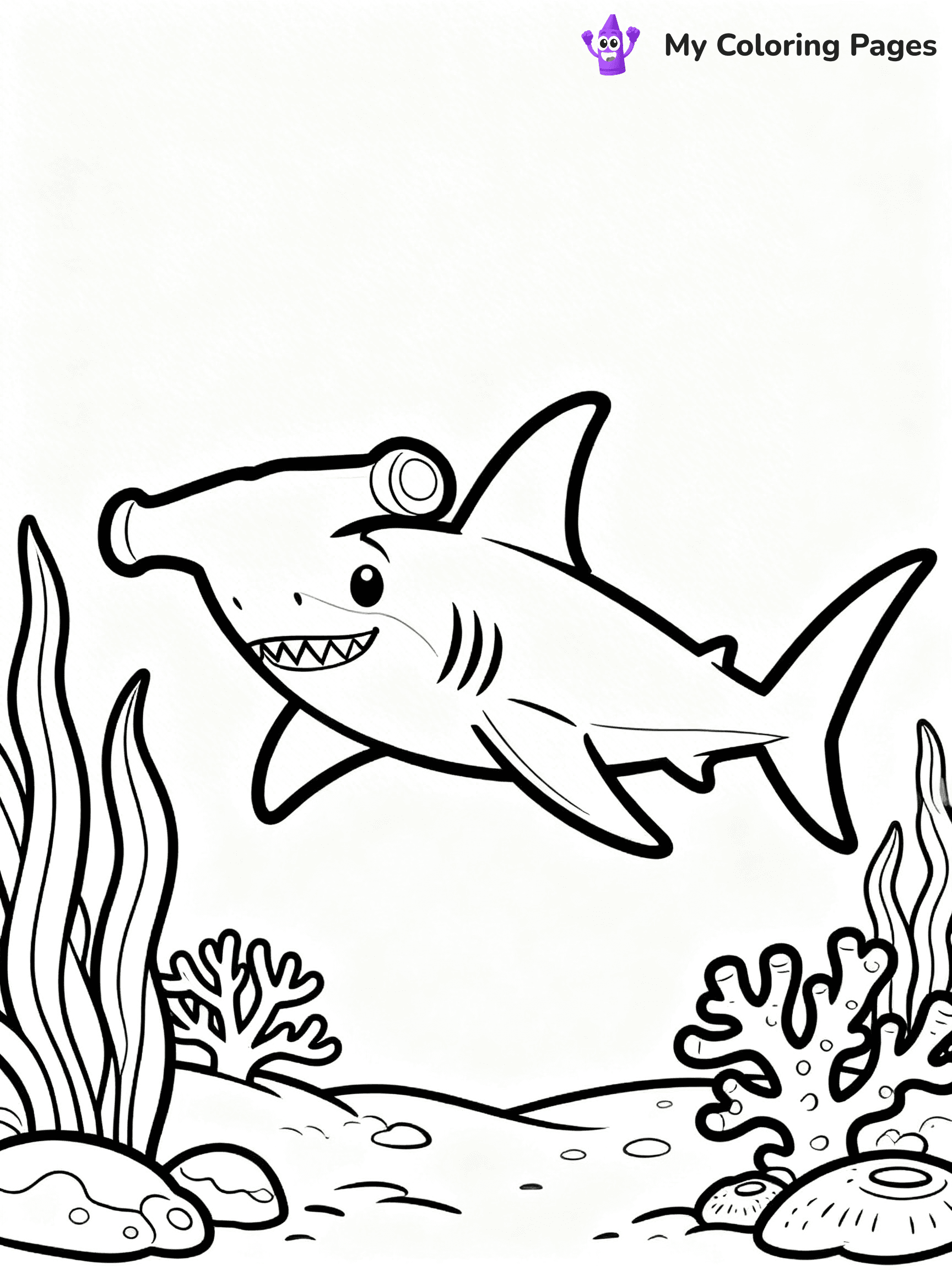Hammerhead Shark Coloring Pages - 3