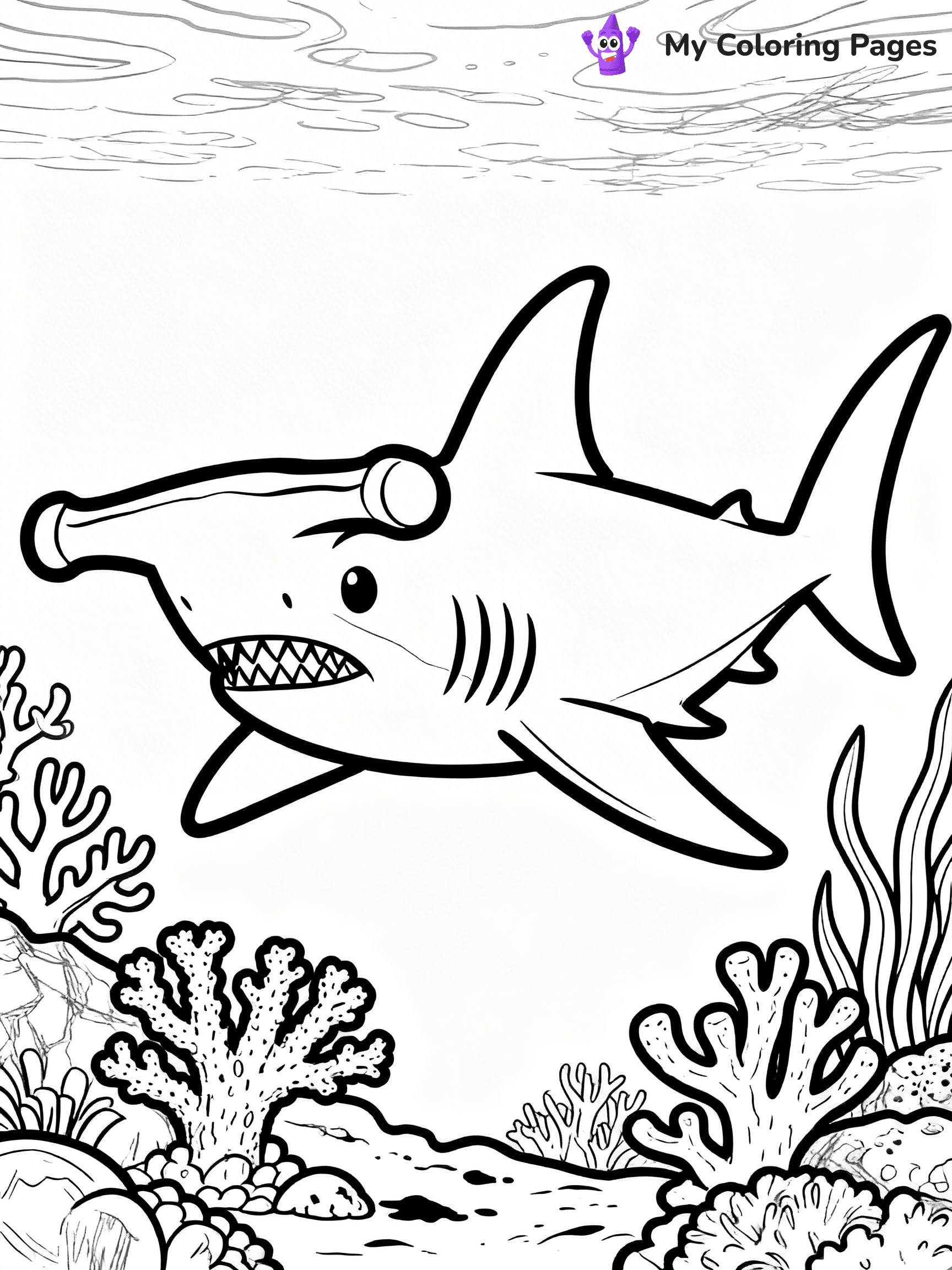 Hammerhead Shark Coloring Pages - 2